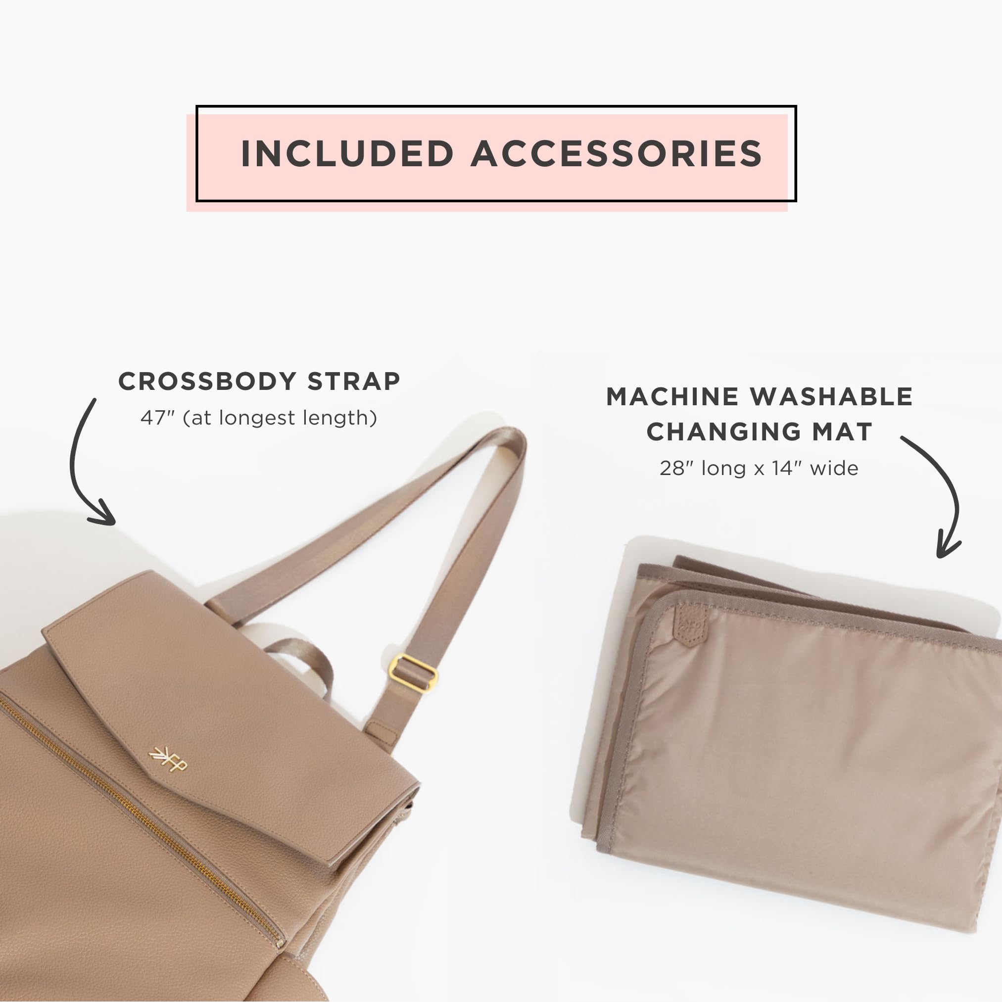 Freshly Picked Classic II Vegan Leather Diaper Backpack - Waterproof Wipeable Baby Bag with Detachable Changing Pad | Perfect for Travel, Daycare & On-the-Go Parents (Fig V2)