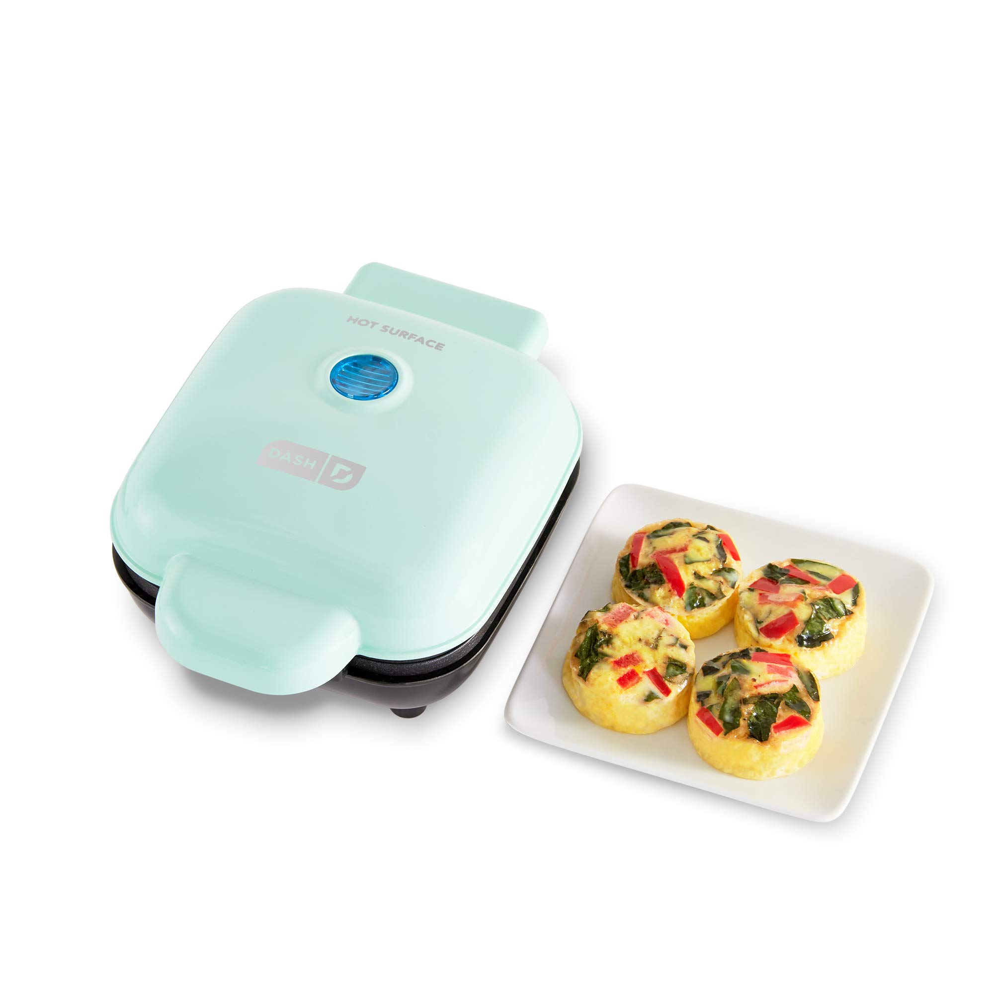 DASH Deluxe Sous Vide Style Egg Bite Maker with 5 Silicone Molds - Perfect for Keto, Paleo Breakfast Sandwiches, Healthy Snacks & Desserts (1 Large + 4 Mini, Aqua) | Ideal for Meal Prep, Quick Breakfasts & Low-Carb Diets