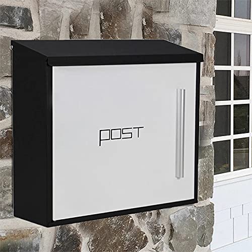 Stainless Steel Outdoor Mailbox - Large Weatherproof Letter Box Villa with Lock, Perfect for Home, Garden, and Office Use