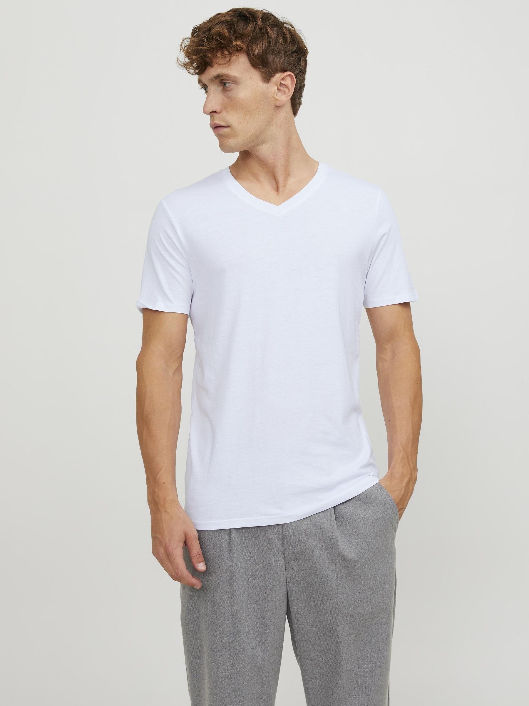 Jack & Jones V-Neck T-Shirt 2-Pack for Men - Casual & Comfort Wear