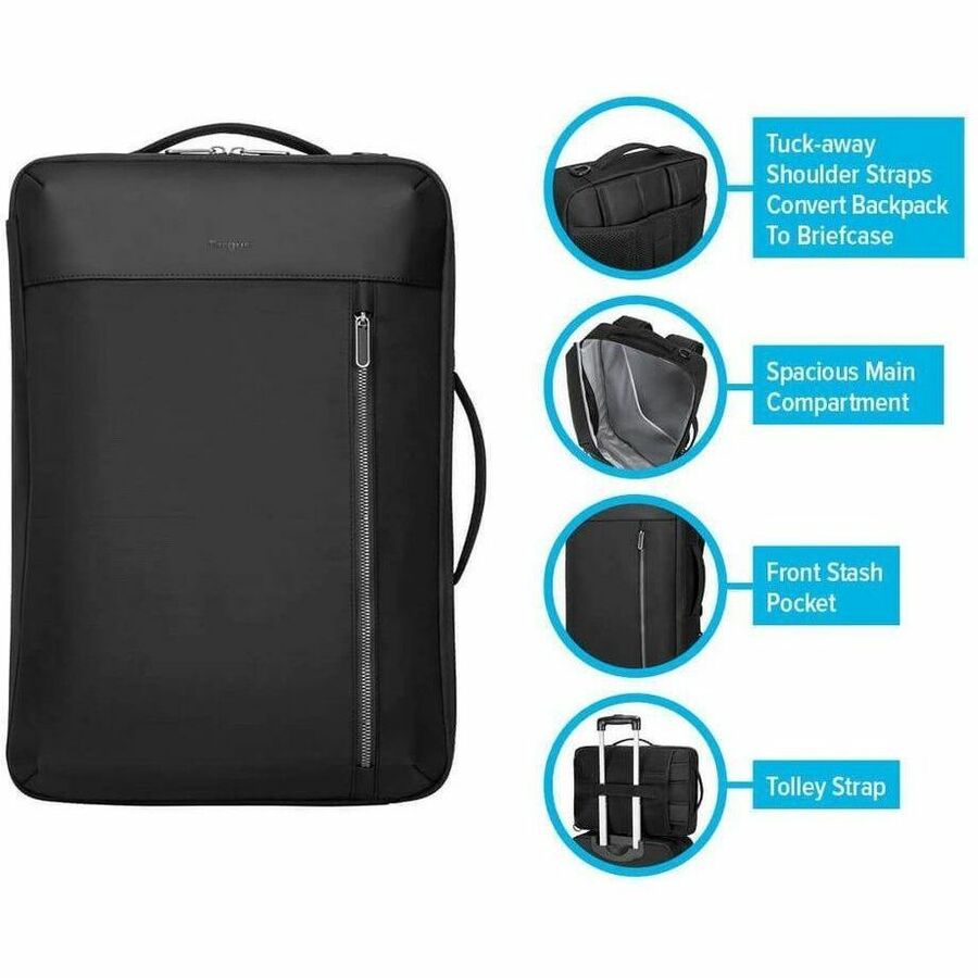 Targus Urban 15.6 Inch Laptop Backpack - Water-Resistant Business Computer Bag for Men & Women - Perfect for Work, Travel, and School Commute
