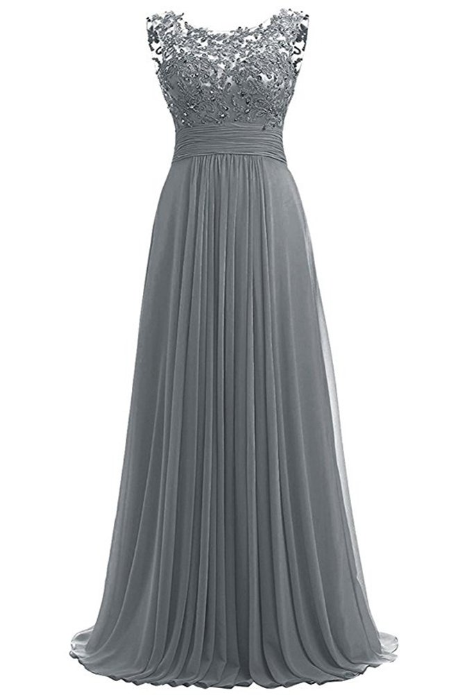 Elegant Long Beaded Chiffon Bridesmaid Dresses for Women - Formal Prom Gown for Weddings, Parties & Special Occasions