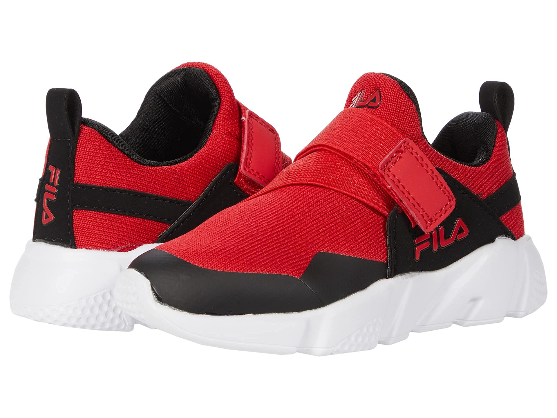 Fila Vastra Kids Sneakers - Red, Black & White Color Options - Size 13 Little Kid (M) - Comfortable Athletic Shoes for School, Sports & Everyday Wear