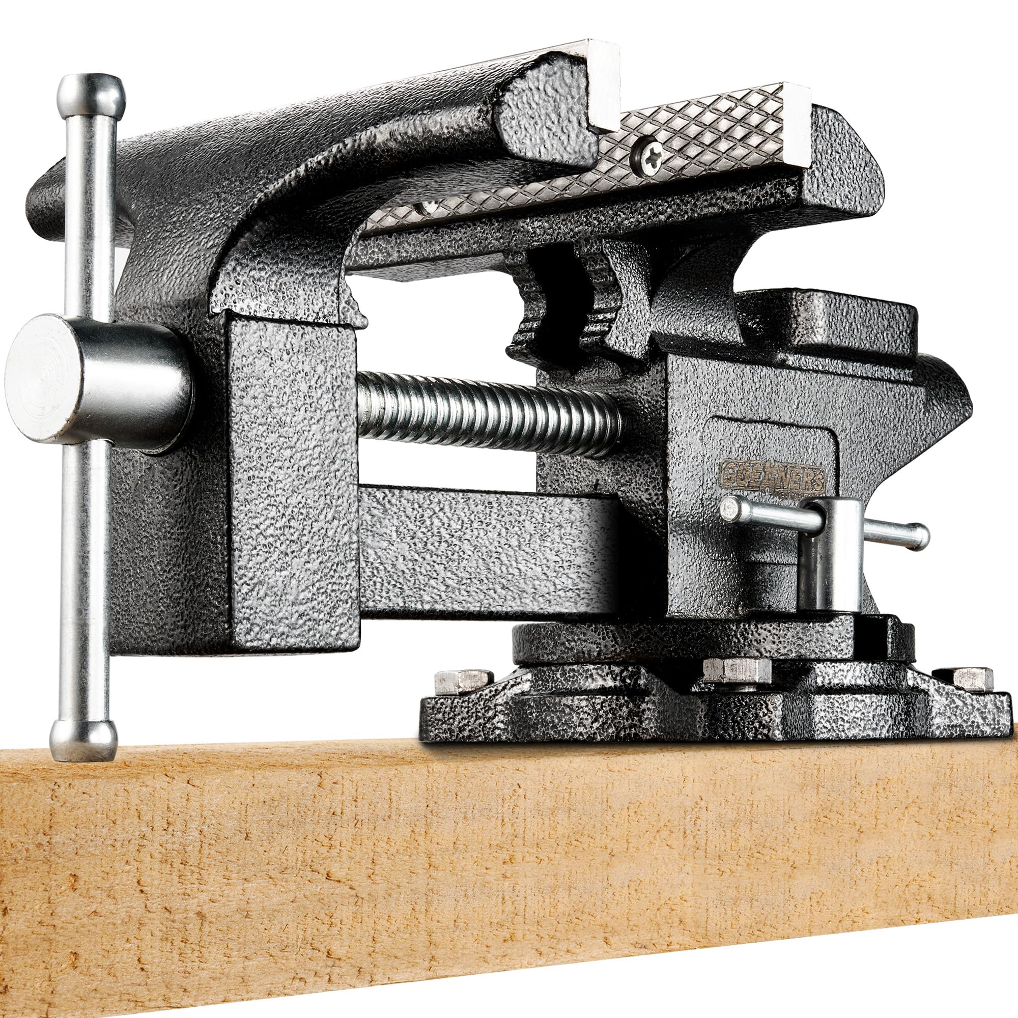 6-Inch Heavy Duty Bench Vise - Forged Steel Workbench Clamp with Swivel Base | Pipe & Table Vise for Woodworking, Metalworking & DIY Projects | Garage, Workshop & Home Repair Tool
