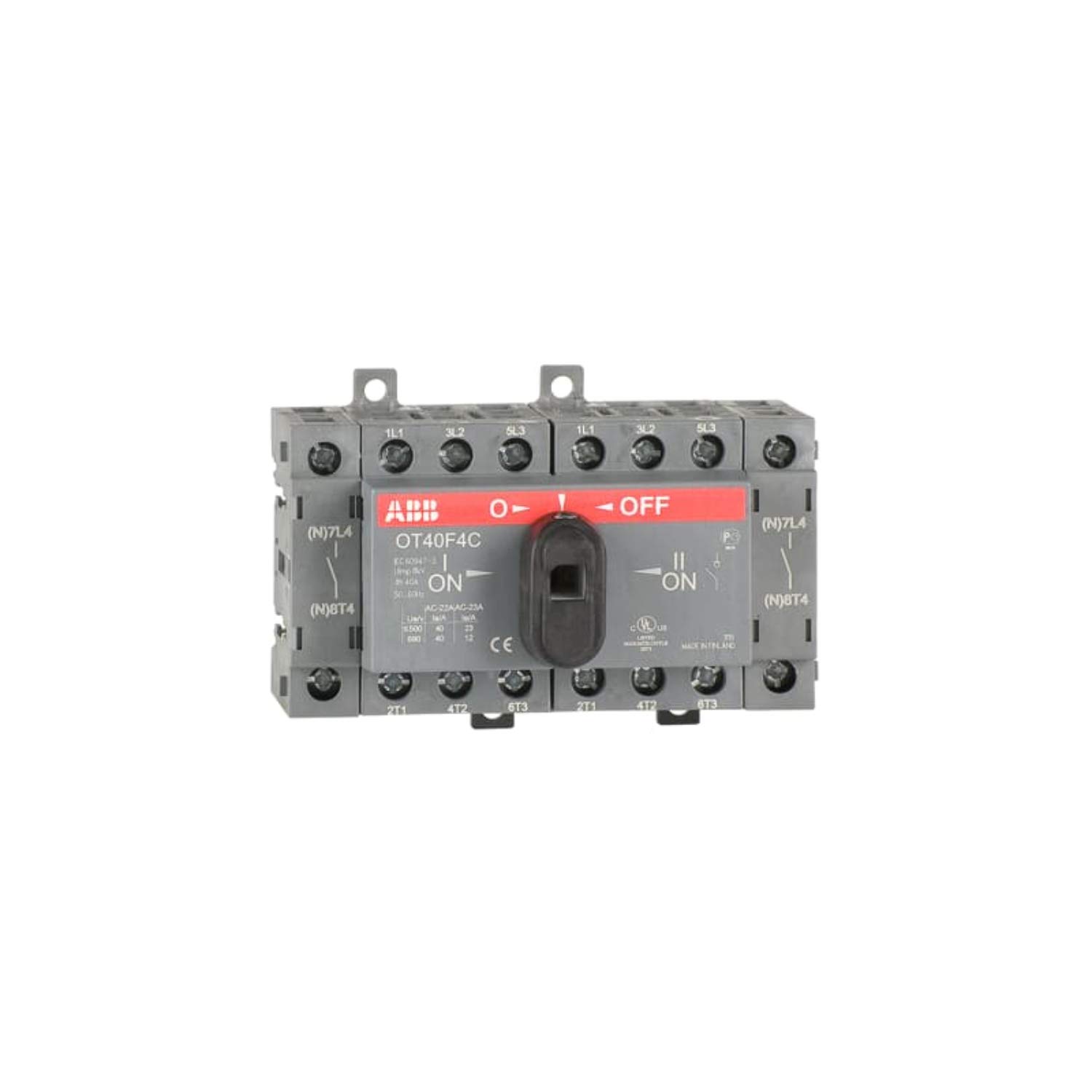 ABB Entrelec OT40 F4 C Switch - DIN Rail Mountable 4-Pole Switch for Industrial Control Panels & Automation Systems