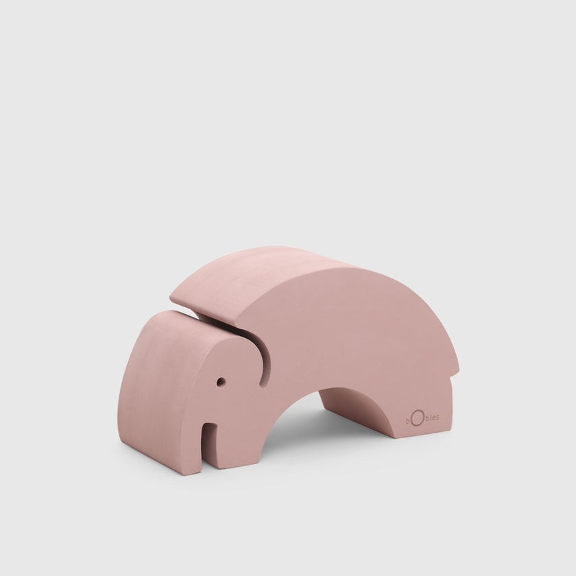 bObles Elephant S 16 Classic Vintage Rose - Soft Play Toy for Kids, Eco-Friendly Children's Furniture - Perfect for Nursery, Playroom & Toddler Safe Play Areas