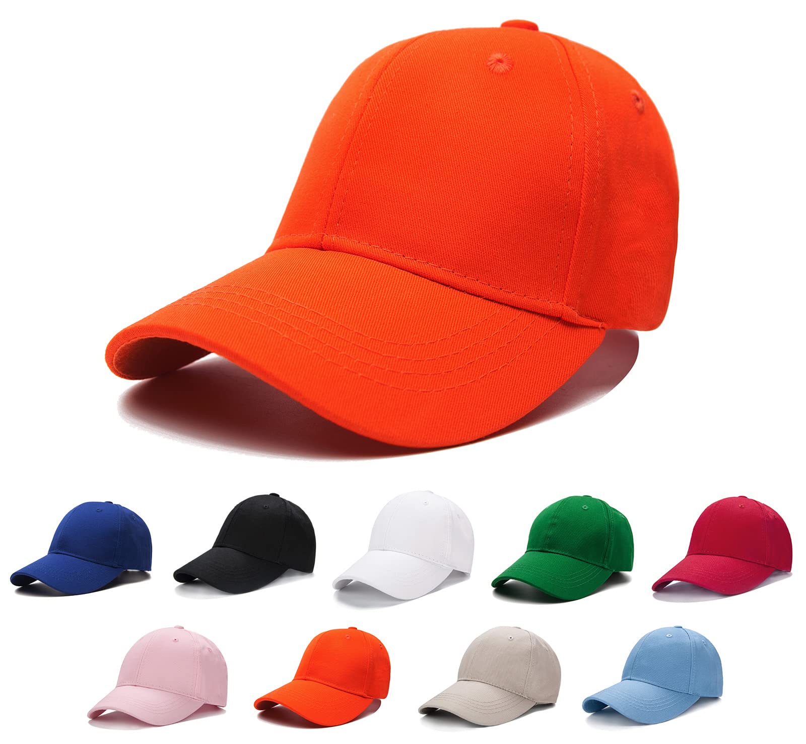 Edoneery Adjustable Washed Cotton Baseball Cap for Kids - Soft Golf Hat for Boys & Girls | Perfect for Outdoor Sports, School & Daily Wear