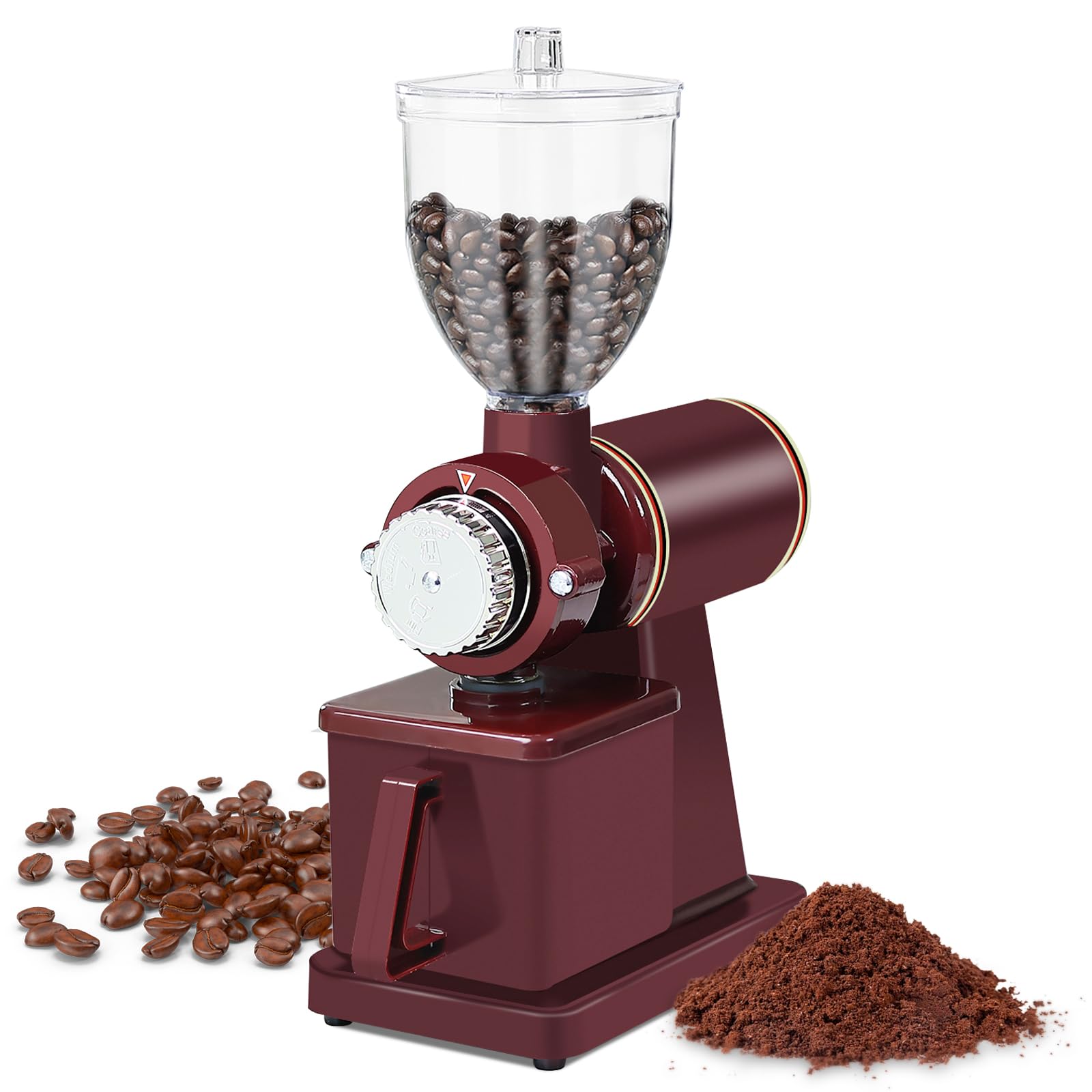 YaeMarine Electric Coffee Grinder - Adjustable Bean Grinder for Home & Cafe Use