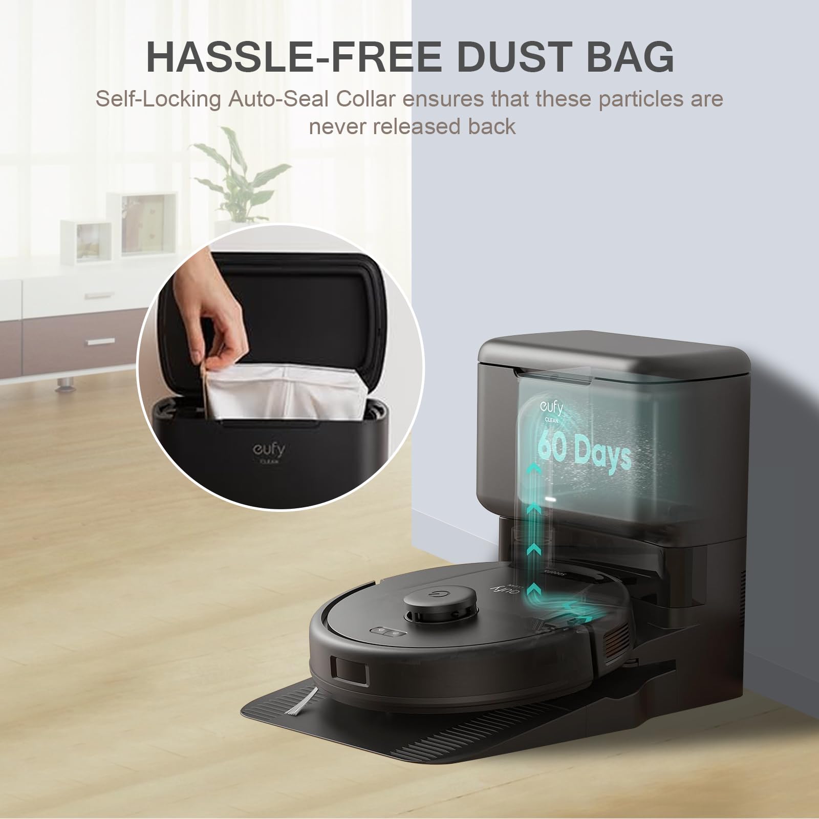 14Pcs Replacement Dust Bags for Eufy L60 L60 Hybrid L60 SES L50 Series Robot Vacuums - Compatible with Self-Empty Station & Vacuum Cleaner | Perfect for Pet Hair, Dust & Dirt Disposal | Ideal for Hardwood Floors & Carpets