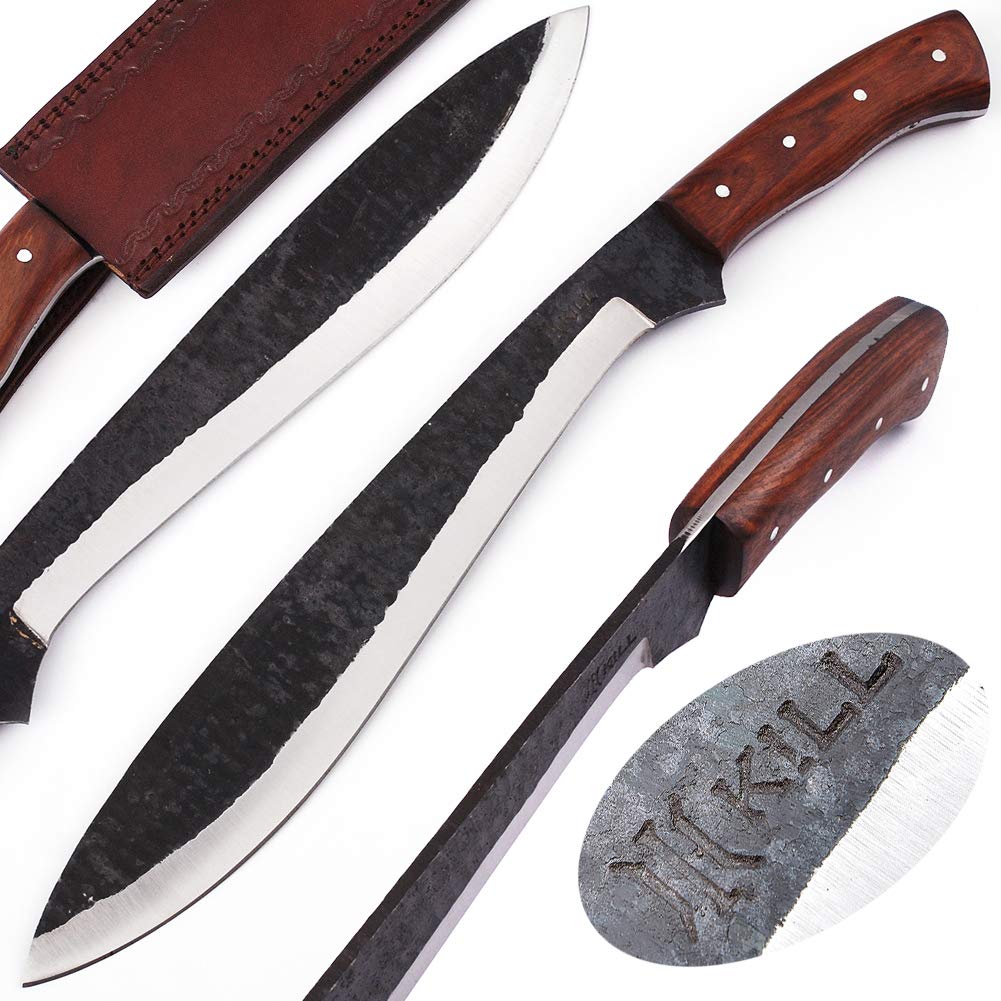 Authentic Hand-Forged Himalayan Kukri Machete - Full Tang Grassland Design for Outdoor Survival, Camping & Bushcraft Adventures