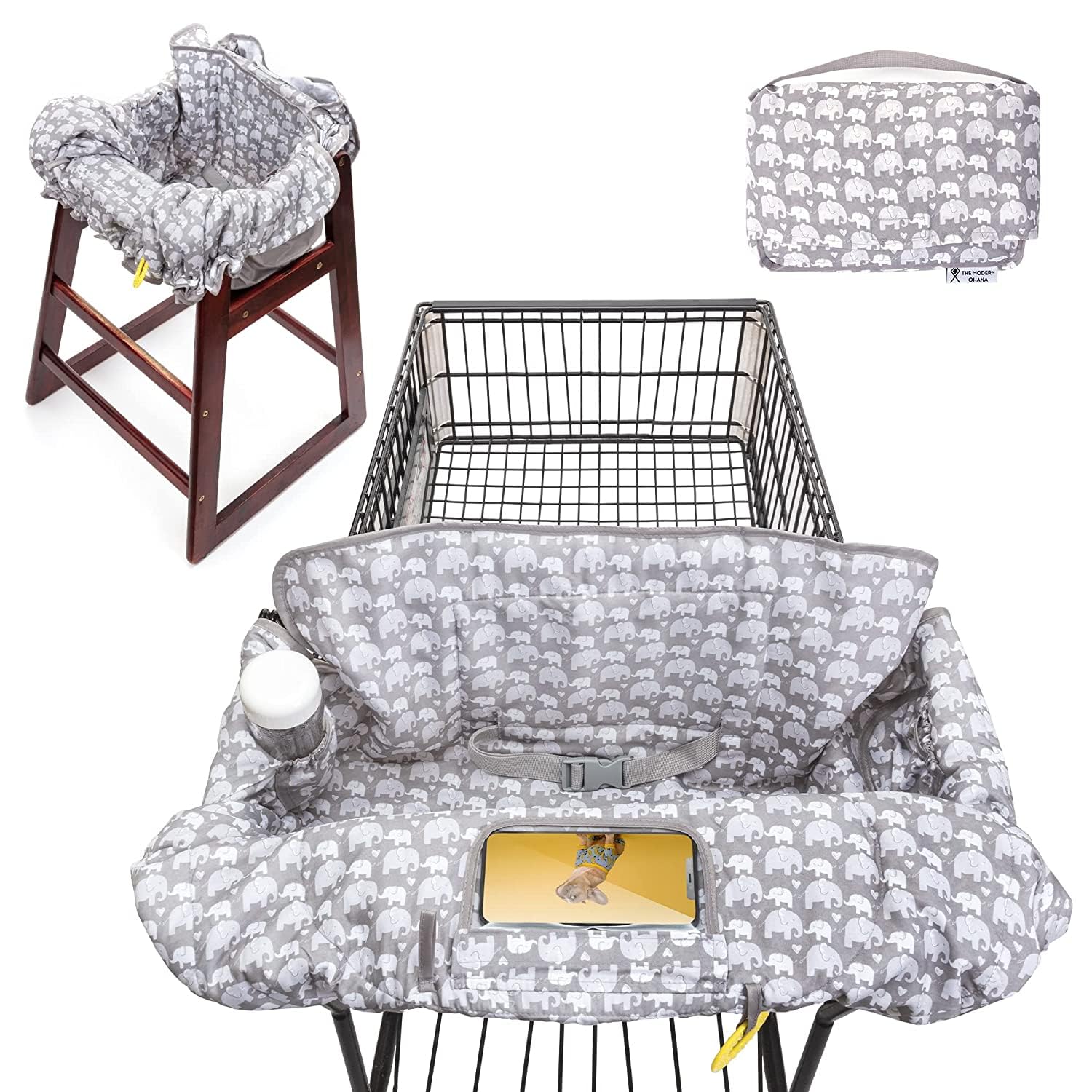 Baby Shopping Cart Cover - Soft, Adjustable, and Machine Washable for Safe and Comfortable Grocery Trips