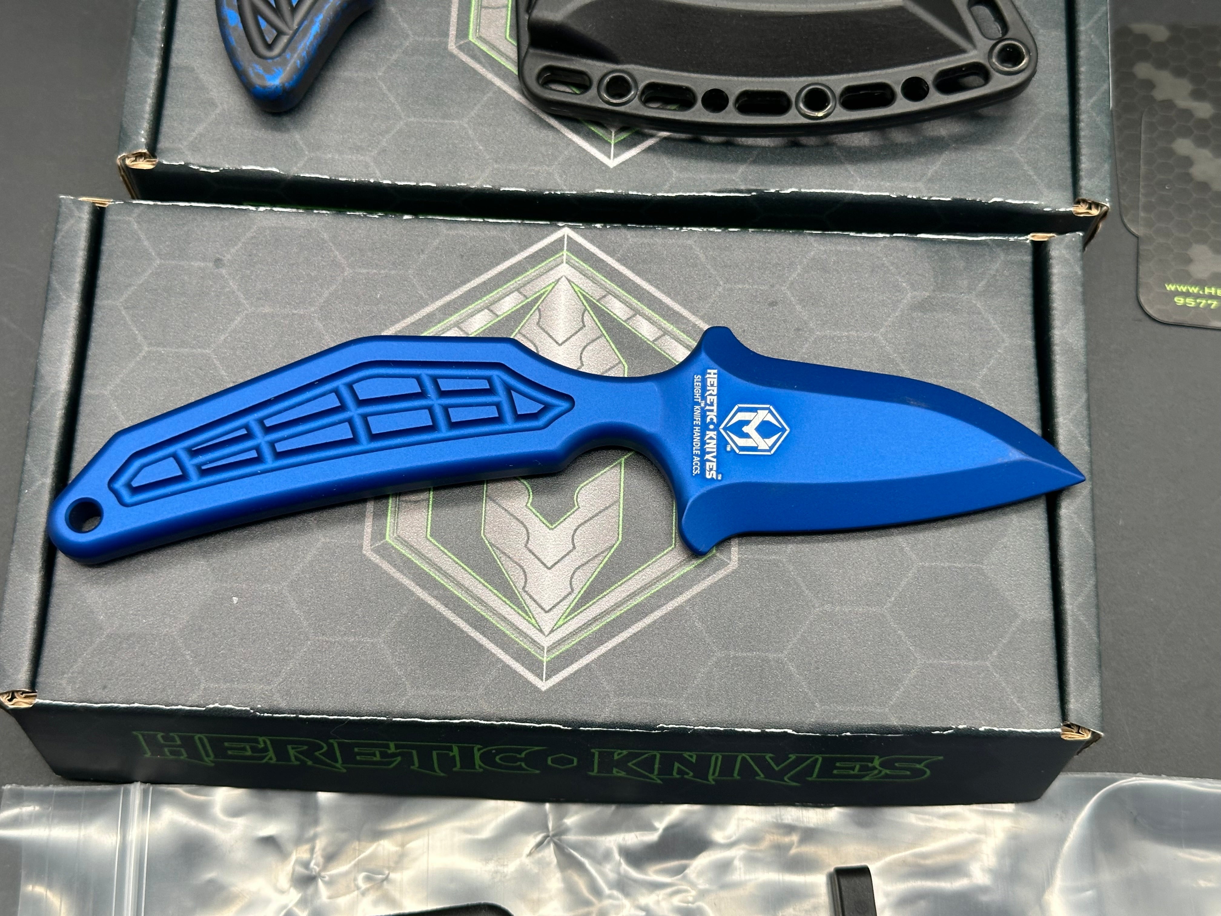 Heretic Sleight Push Dagger Set with Sheath - Tactical Self Defense Knife for Outdoor Survival, EDC & Camping