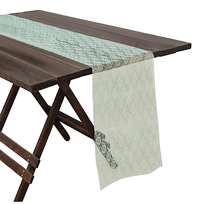 Elegant Wedding Lace Floral Table Runner - White Decorative Bridal Party Decor for Reception, Banquet & Home Dining - Perfect for Weddings, Anniversaries & Special Events