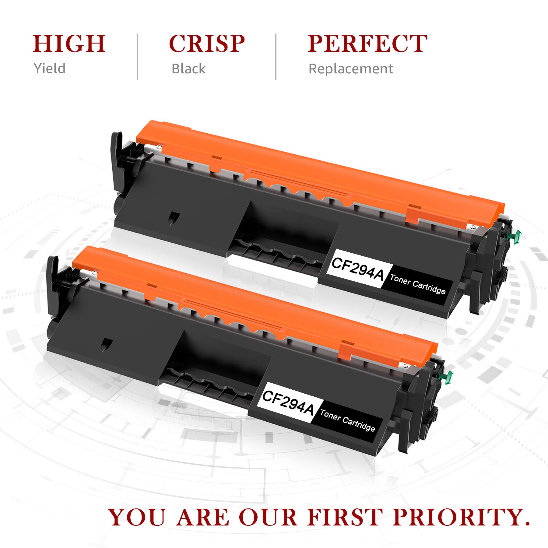 HP 94A CF294A Compatible Toner Cartridge (2-Pack, Black) - Replacement for HP M118dw/M148dw/M148fdw/M149fdw Printers | High-Yield Printing for Office & Home Use