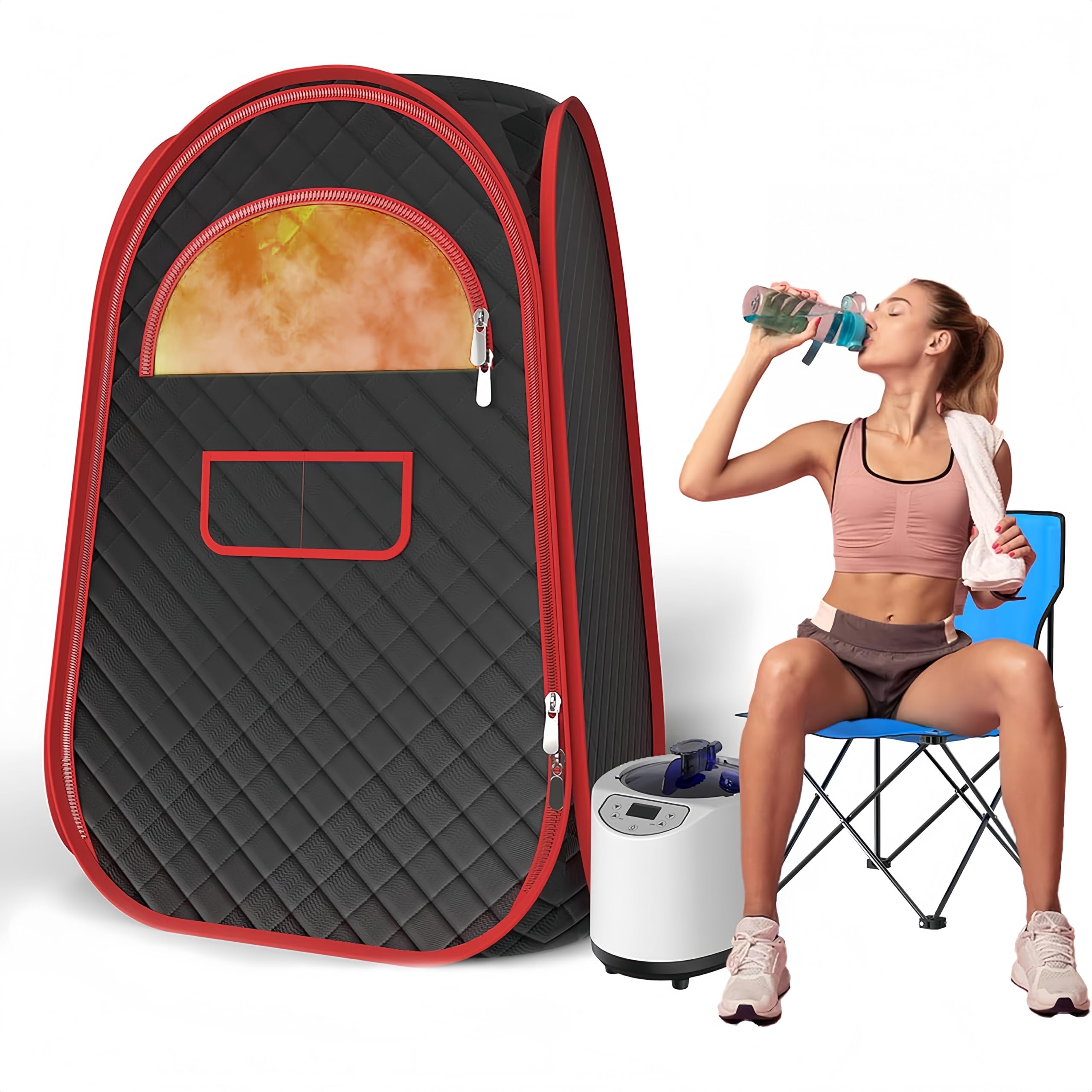 Portable Steam Sauna for Home - 2.6L Steamer with Remote Control, Folding Chair | Personal Sauna Tent for Relaxation, Detox & Weight Loss | Indoor Spa & Wellness Retreat