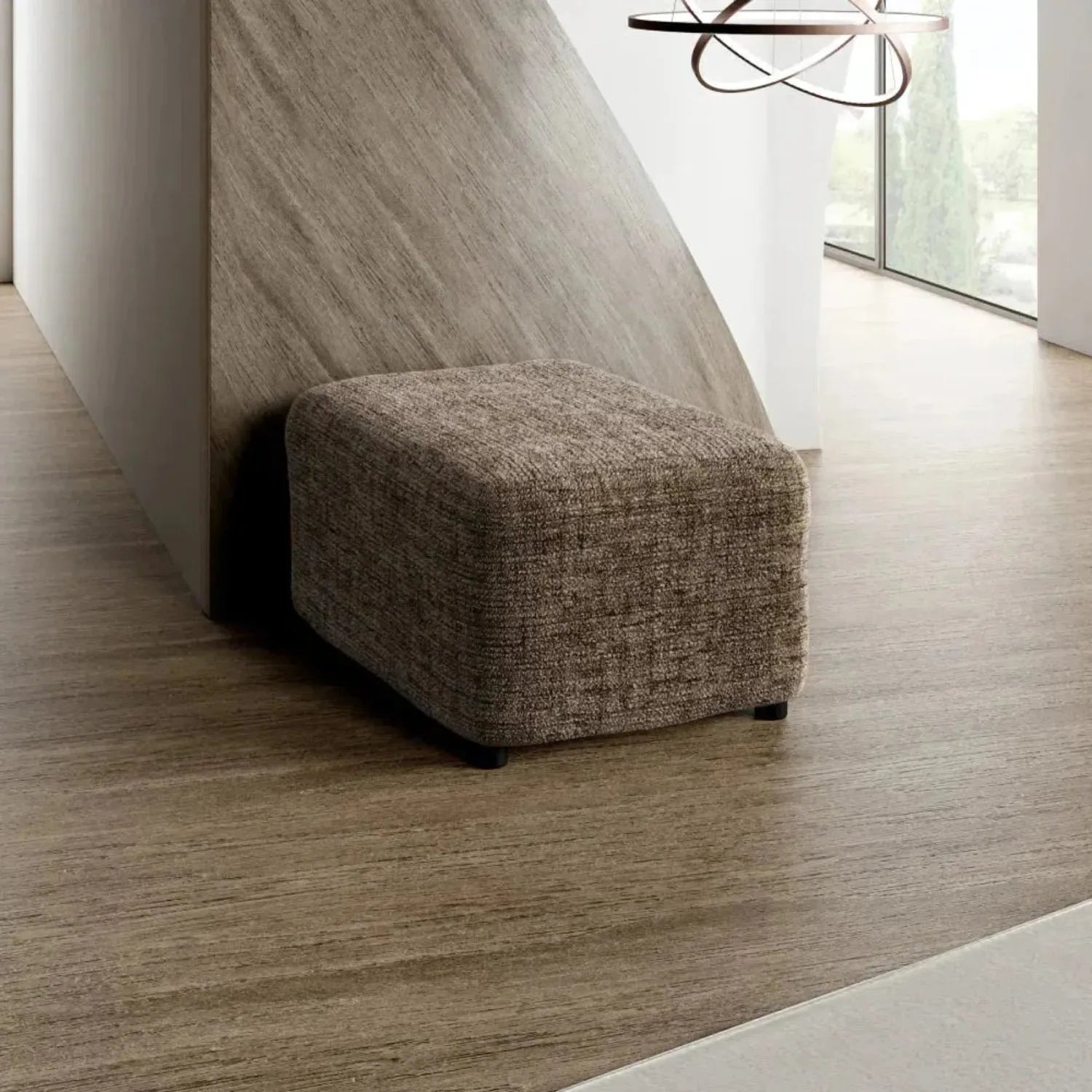 Medium Ottoman Slipcover - Microfiber Printed Collection - Perfect for Living Room, Bedroom & Home Decor