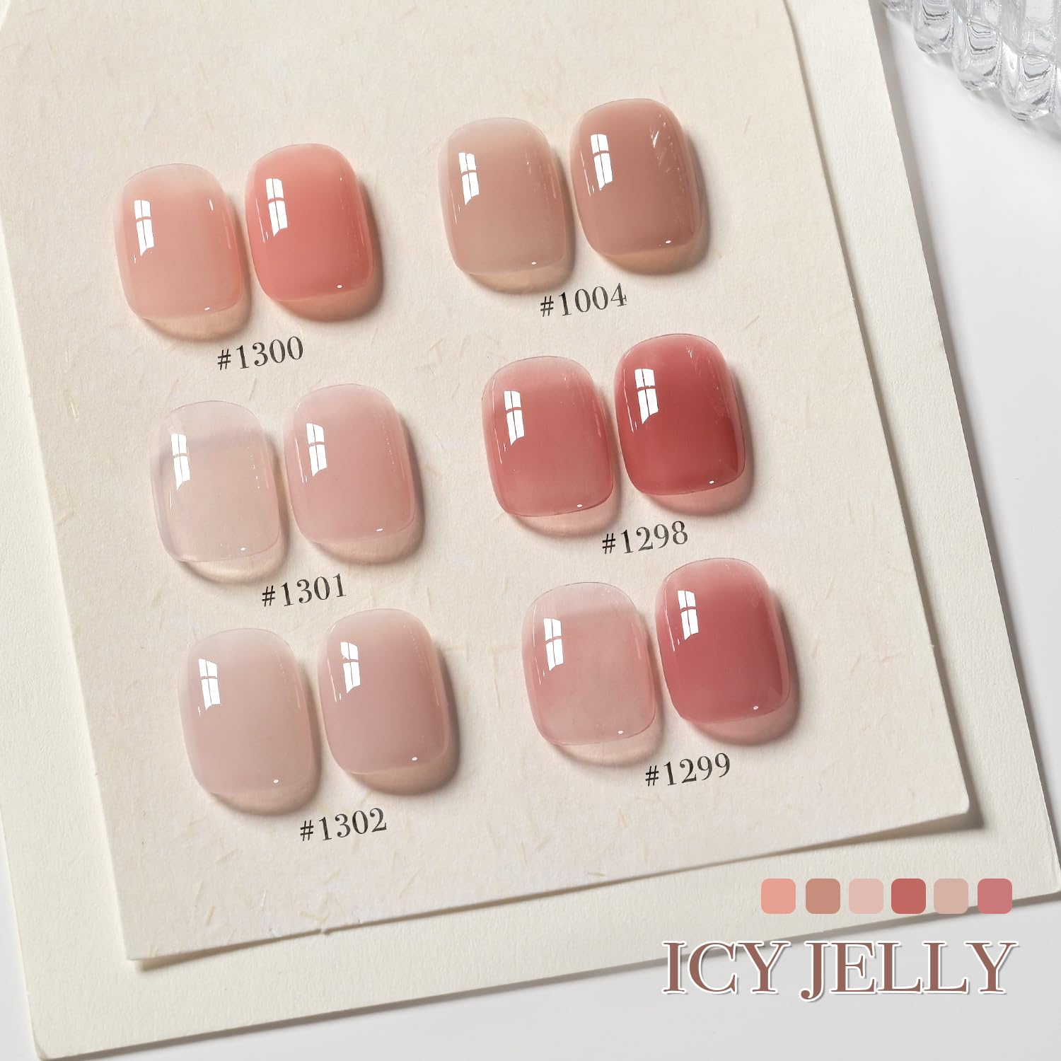 GAOY Jelly Nude Gel Nail Polish Set - 6 Transparent Colors (Sheer Red, Pink, Brown) Soak Off UV Light Cure Gel Polish Kit for Salon & DIY Nail Art at Home | Perfect for French Manicure, Natural Nail Looks & Special Occasions