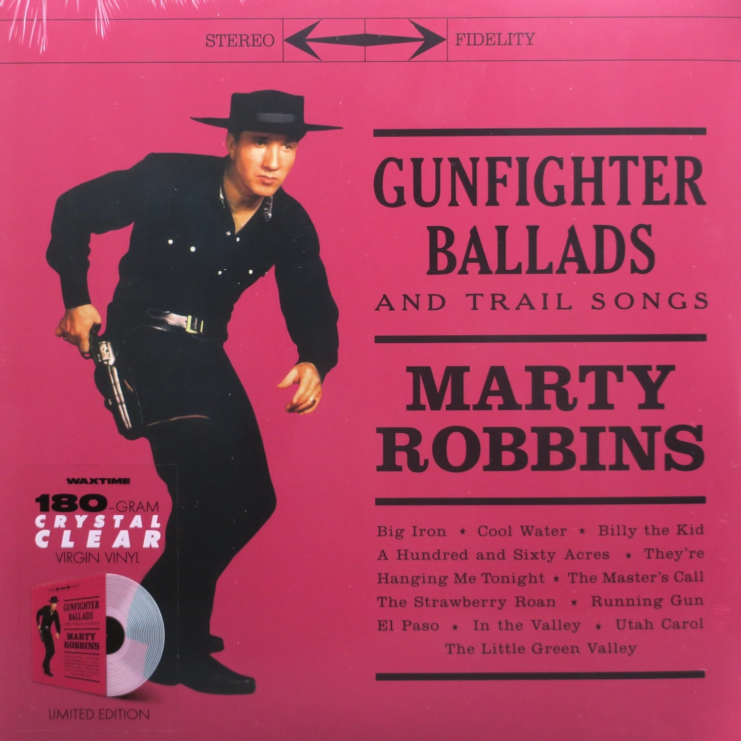 MARTY ROBBINS 'Gunfighter' 180g Clear Vinyl LP Record - Classic Country Music for Collectors & Audiophiles - Perfect for Home Listening & Vintage Music Enthusiasts