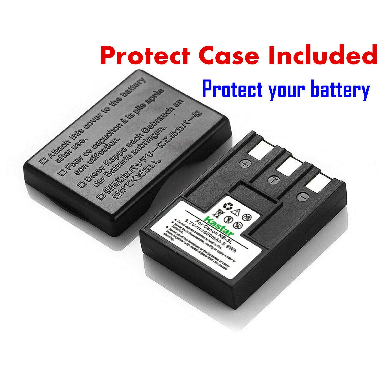 Kastar 2-Pack NB-4L Battery and AC Wall Charger Replacement for Canon PowerShot 20, IXUS 700/750/i/i5/II/IIs/i7 - Perfect for Travel Photography & Backup Power