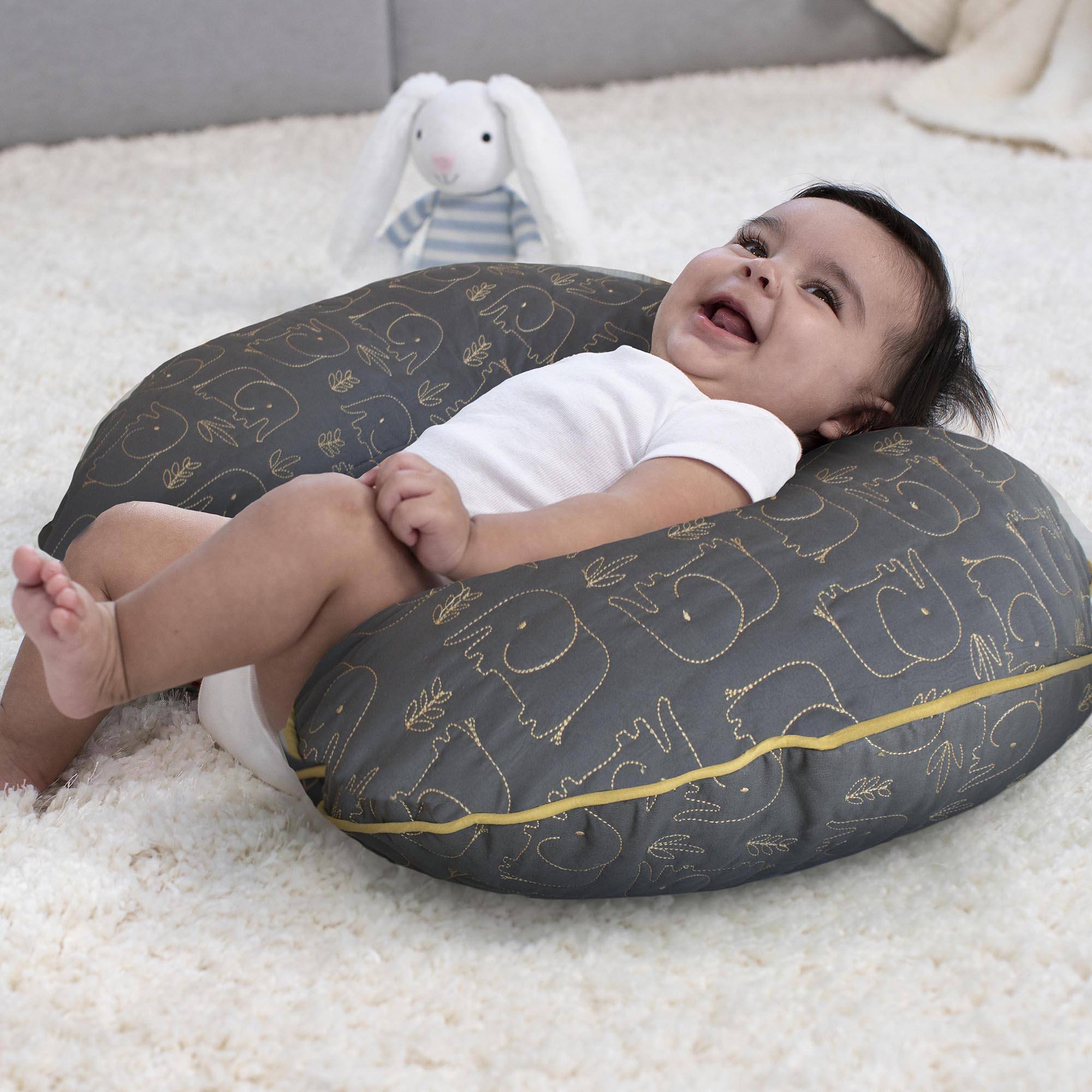 Boppy Luxe Slipcovered Nursing Pillow - Soft & Supportive Breastfeeding Pillow for New Moms, Comfortable Baby Feeding Support for Nursing, Bottle Feeding & Tummy Time
