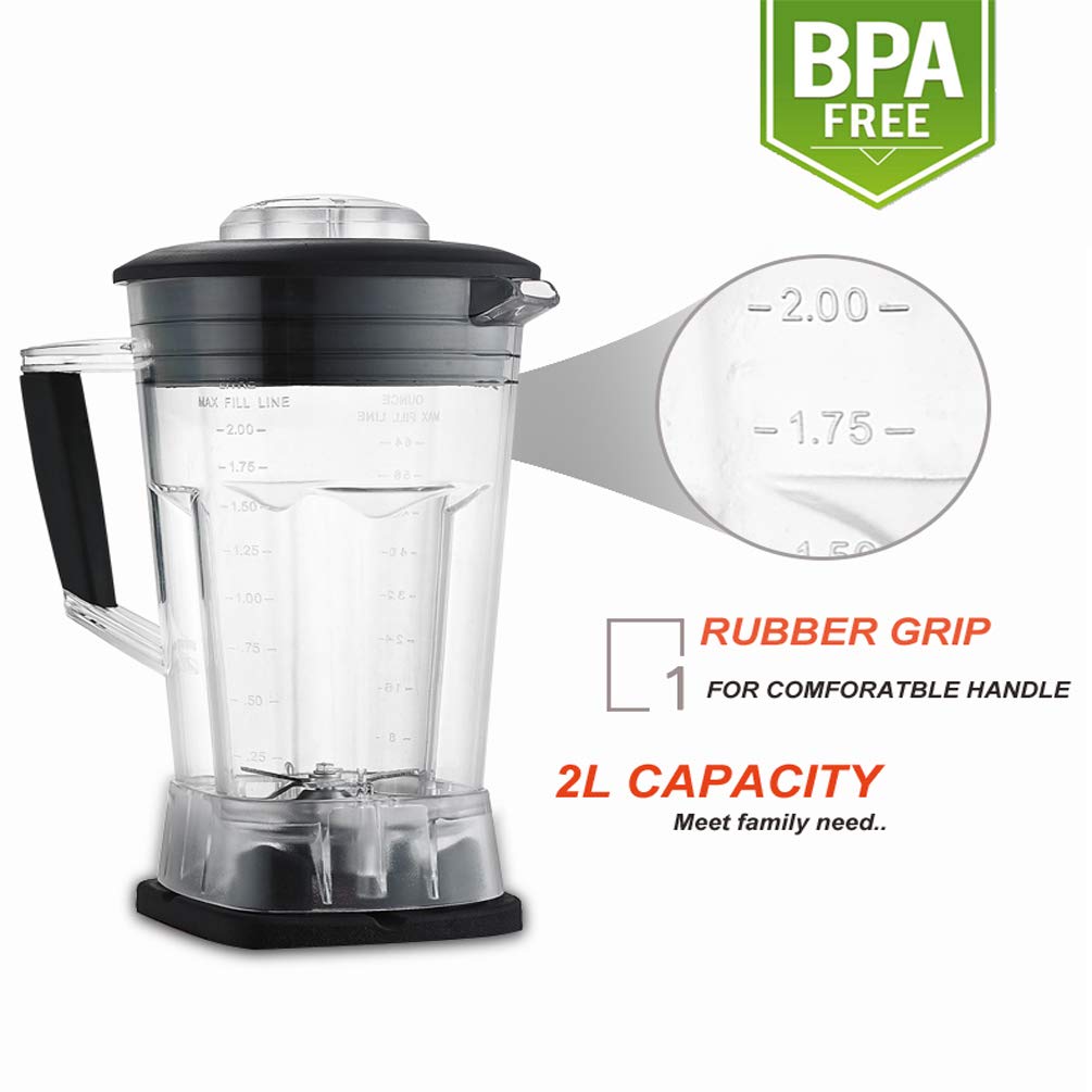 **2200W High-Speed Professional Blender for Smoothies, Juicing & Food Processing - 45000 RPM Commercial-Grade Jug Blender (Black) - Perfect for Home, Kitchen, Gym & Healthy Lifestyle**