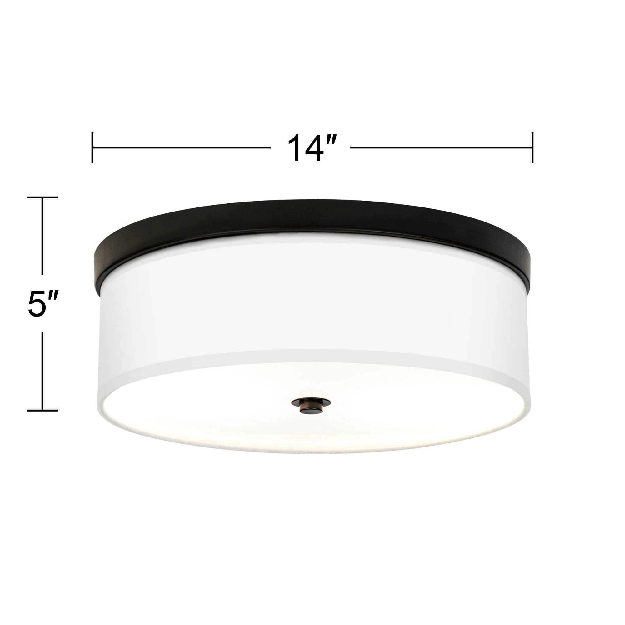 Energy Efficient Bronze Ceiling Light with Woodwork Arrows Print Shade - Giclee Art Lighting for Bedroom, Living Room & Dining Room