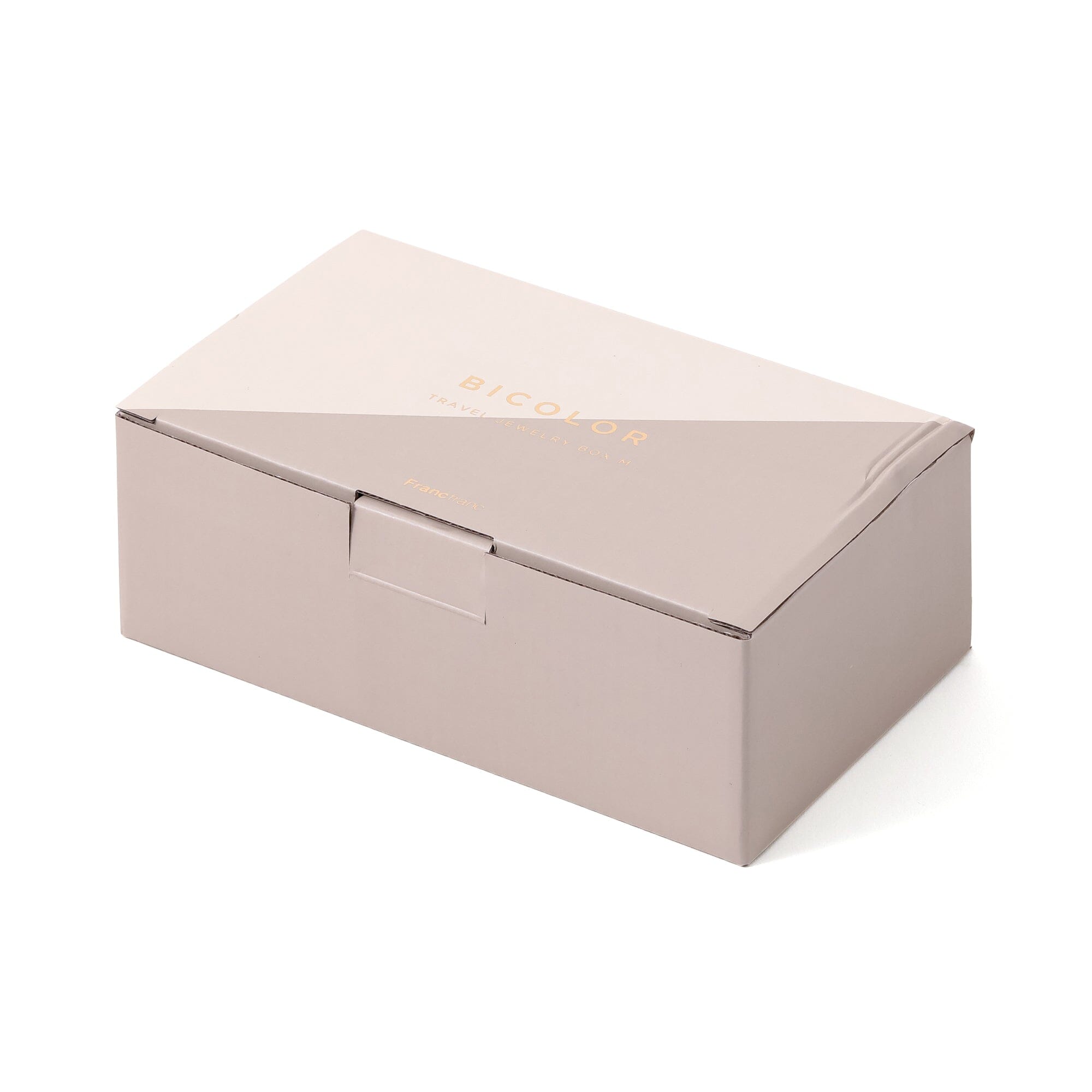 Elegant Bicolor Travel Jewelry Organizer Box - Ivory White | Perfect for Vacation, Business Trips & Gift Giving