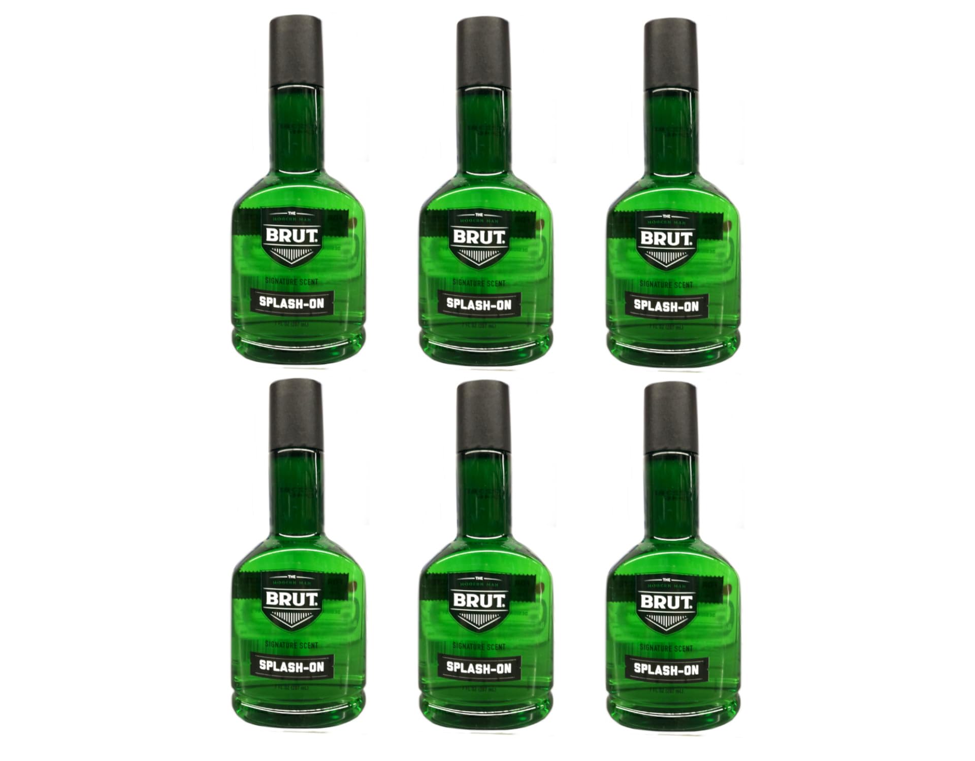 BRUT Signature Scent Splash-On Lotion 7 oz (6-Pack) - Plastic Bottle for Men's Daily Grooming & Travel Essentials