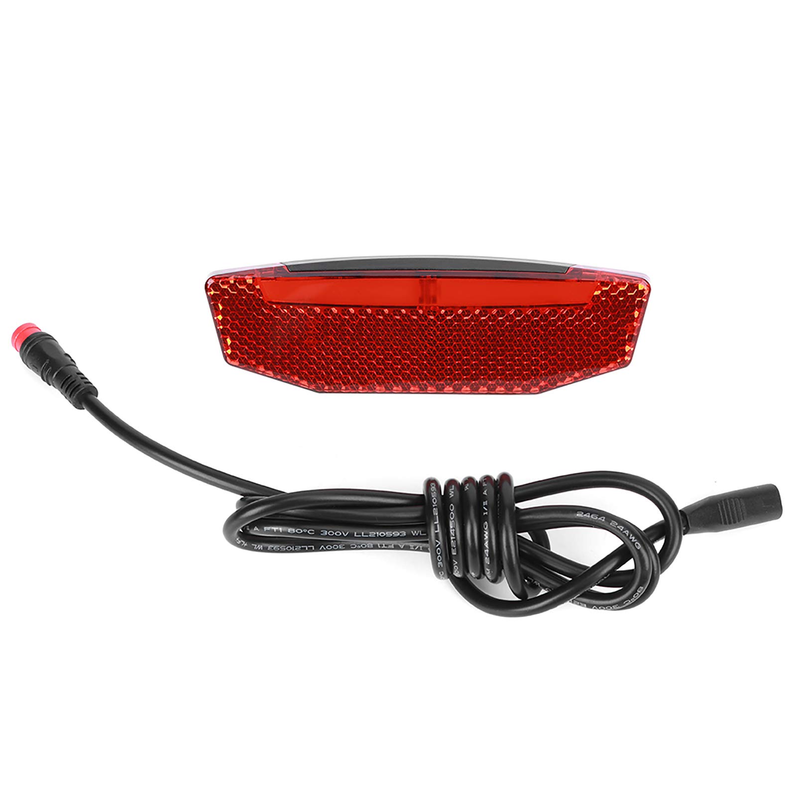 LED Tail Light for Bikes - 2 Pin Red Warning Light with Connector | Durable Riding Equipment for Night Cycling & Safety