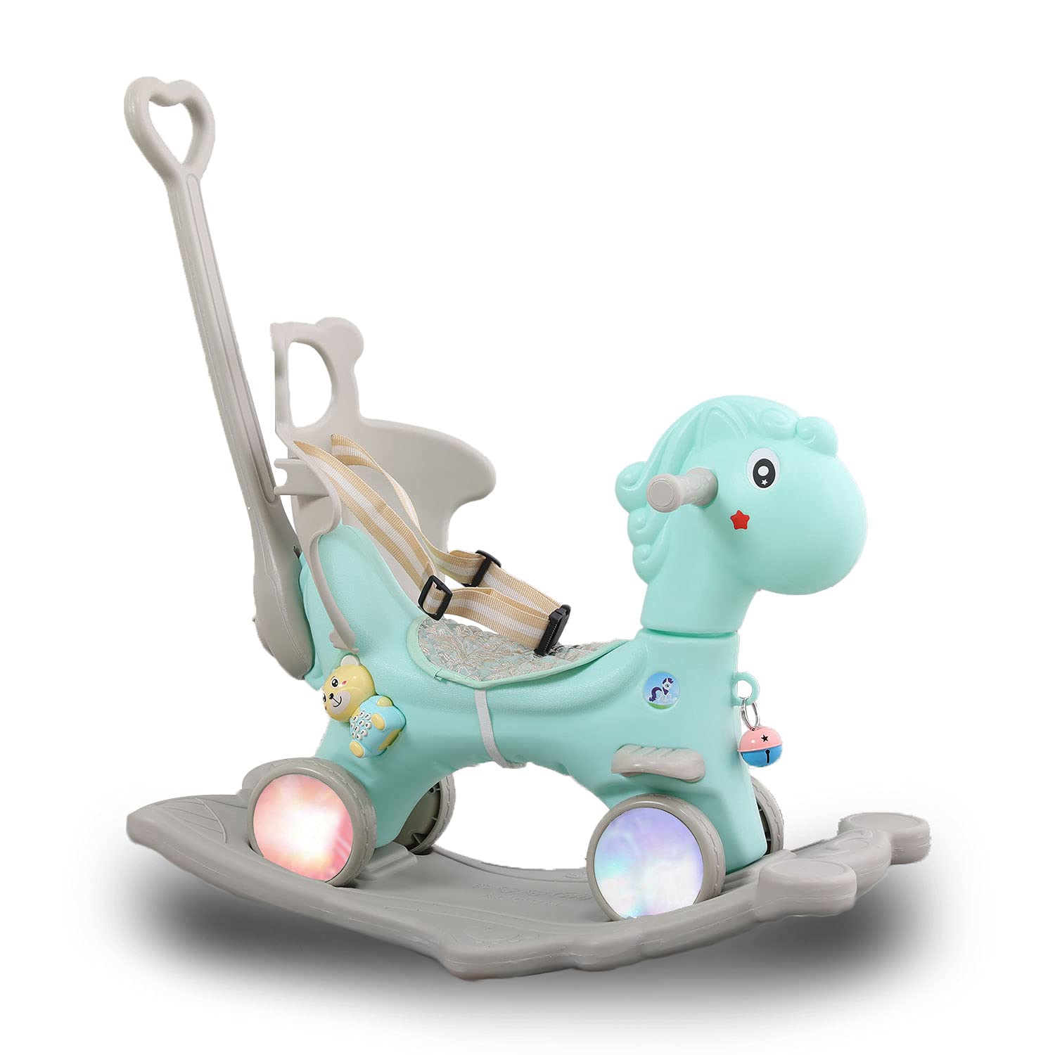 TIFFAXA Green Baby Rocking Horse - Wooden Toddler Rocker Toy for 1-3 Year Olds - Perfect for Indoor Play, Nursery Decor & Early Childhood Development