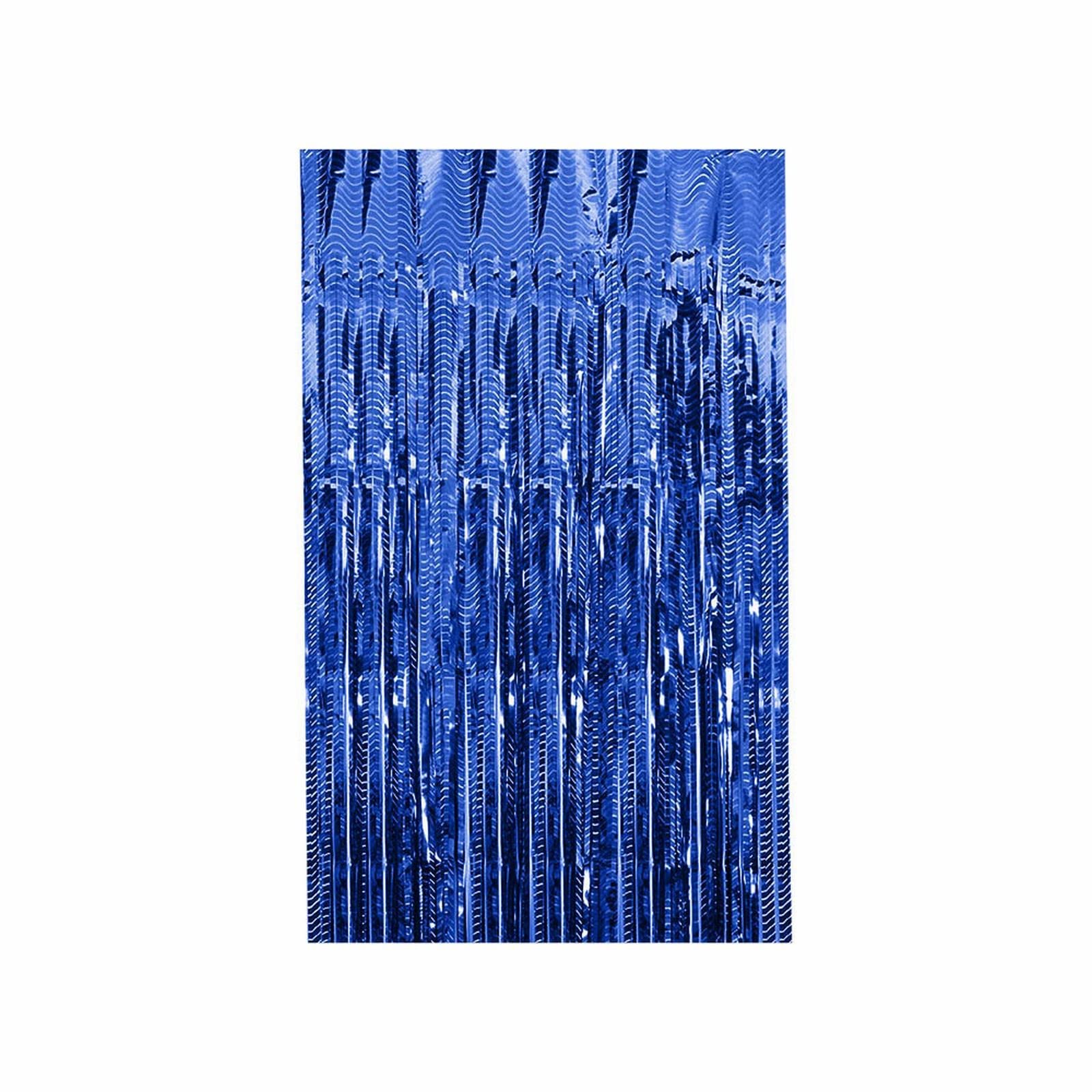IFOTIME Shimmer Foil Curtains - 1mX4m Blue Party Decoration for Birthday, Wedding & Events | Elegant Backdrop for Women's Formal Dresses & Photo Booths