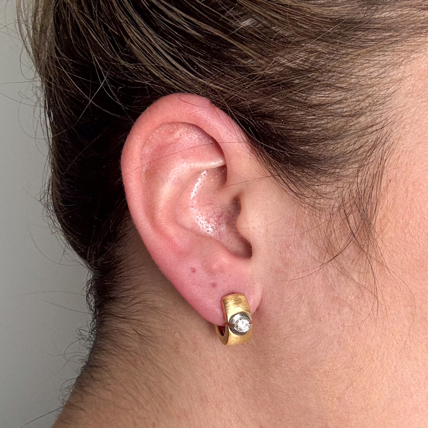 0.38ctw Diamond Huggie Earrings for Women - 14K Gold Hoop Earrings for Everyday Wear | Perfect Gift for Valentine's Day, Anniversary & Special Occasions