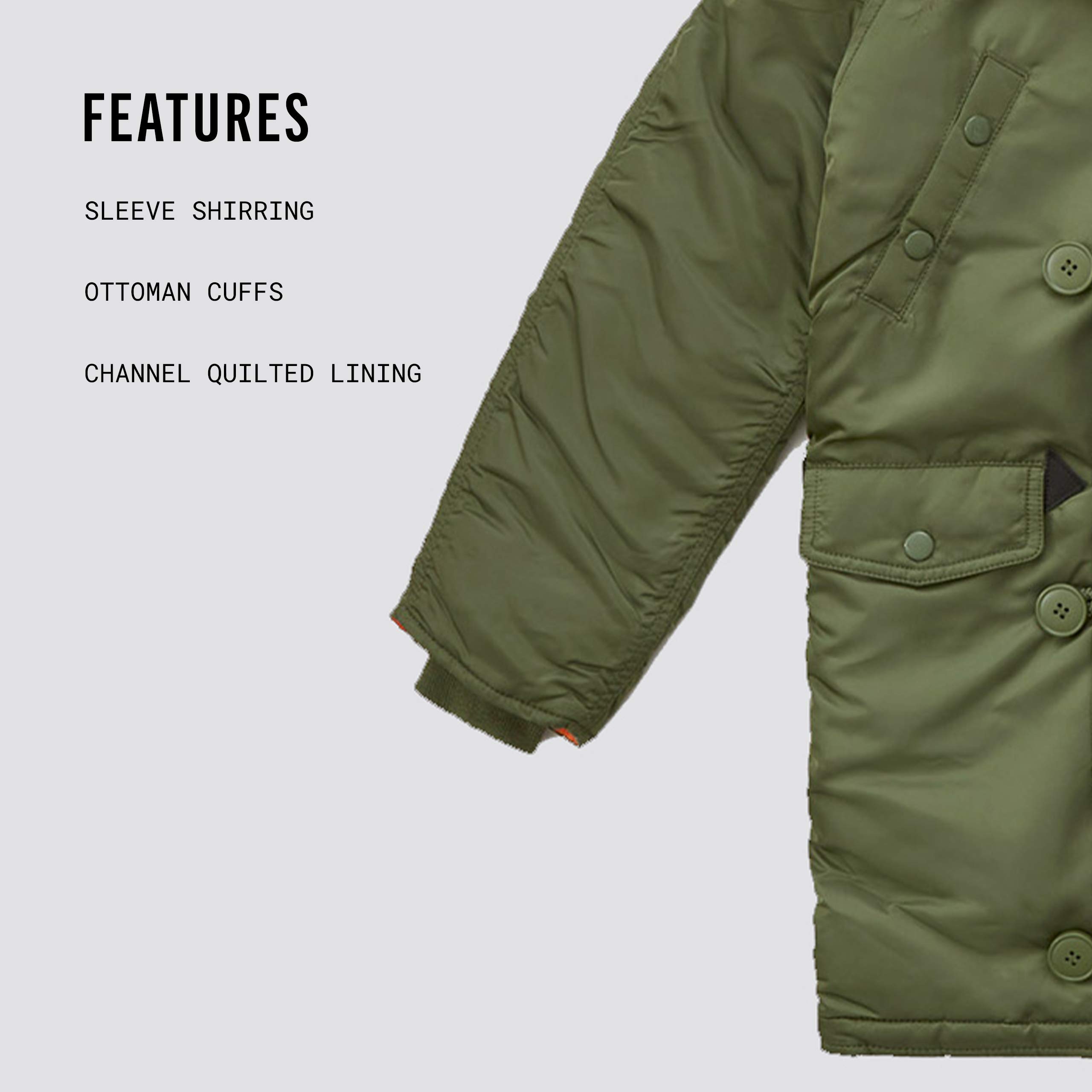 Alpha Industries Boys' N-3B Parka Coat - Waterproof Winter Jacket for Kids with Fur Hood | Warm Cold Weather Outerwear for School, Snow Play & Outdoor Adventures