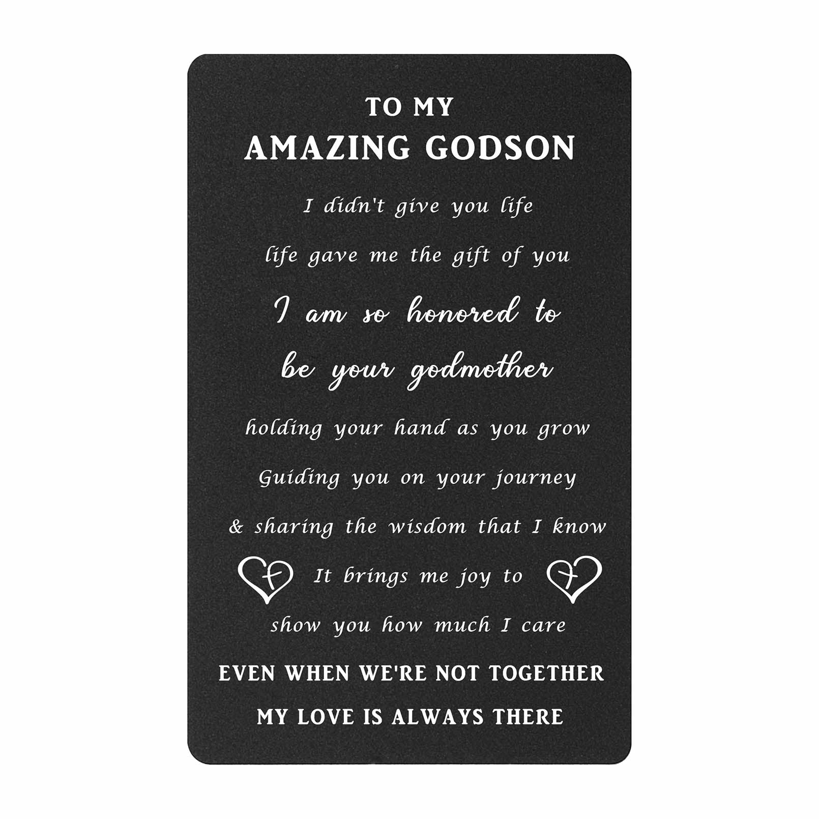 Godson Gifts from Godmother - Personalized Christmas Cards, Birthday Presents, Father's Day, Graduation & Baptism Gifts - Perfect for Special Occasions & Celebrations