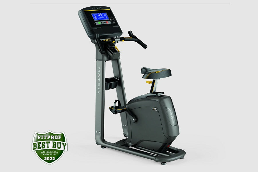 Matrix U50 Upright Exercise Bike - Quiet Magnetic Resistance, LCD Display & Heart Rate Monitor | Home Gym Equipment for Cardio Workouts | Perfect for Small Spaces & Apartment Fitness