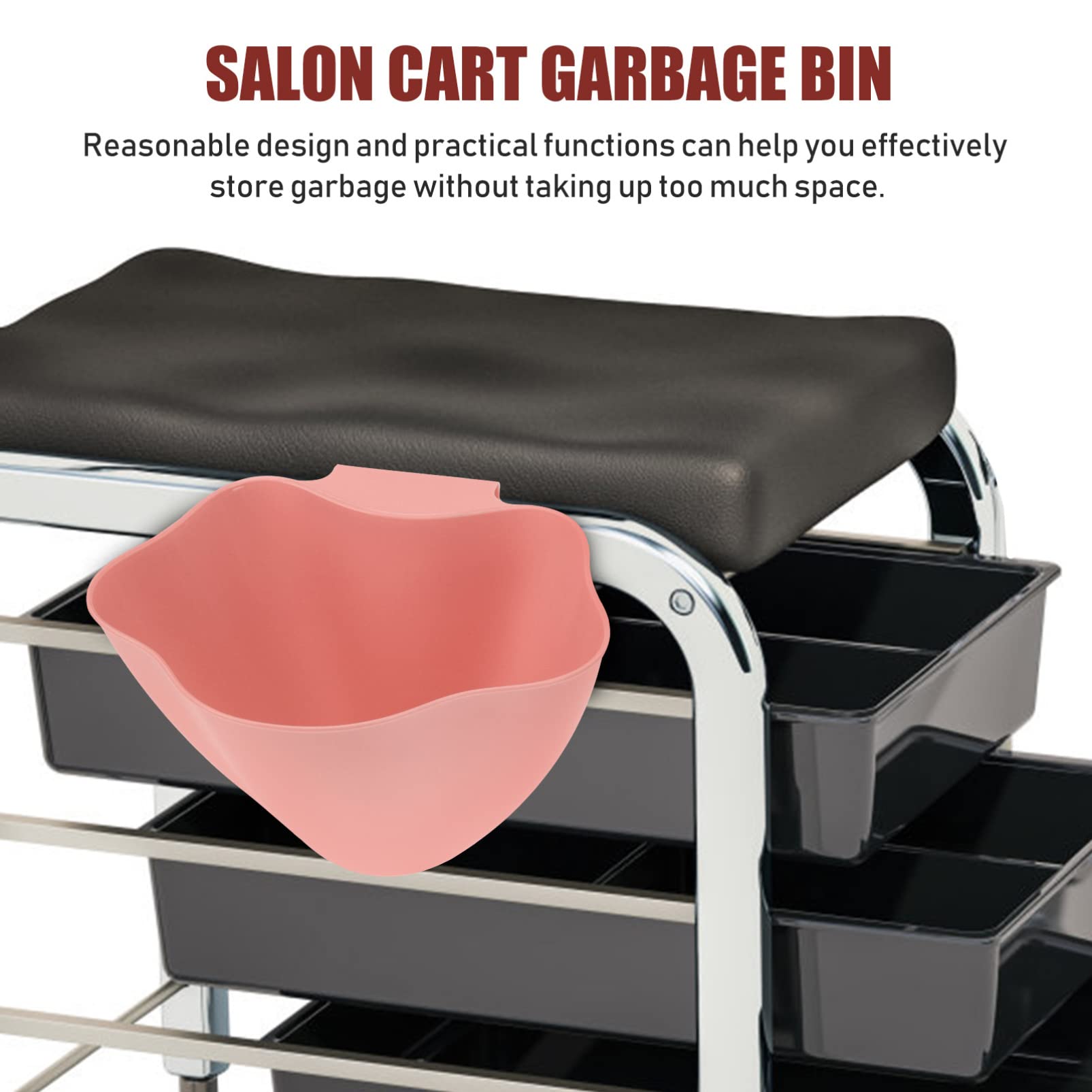 HEALLILY 2-Pack Hanging Trash Can Salon Cart - Wall Mounted Under Sink Garbage Bin for Kitchen, Bathroom, Bedroom - Space-Saving Wastebasket for Salon, RV, Office & Small Spaces