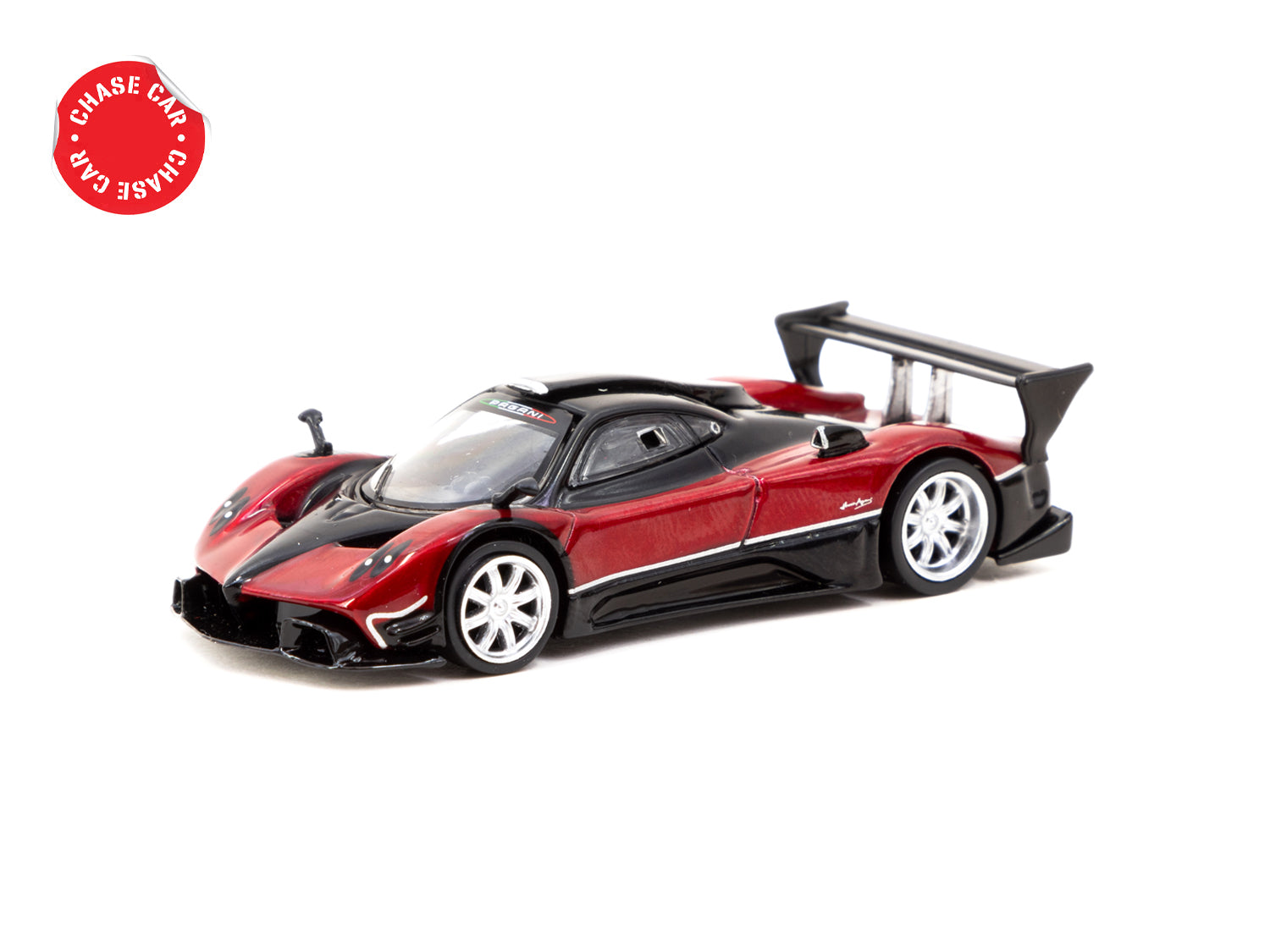 Tarmac Works 1/64 Scale Pagani Zonda R Rosso Dubai Diecast Model Car - Collectible Miniature for Display, Racing Enthusiasts & Dubai-Themed Collections