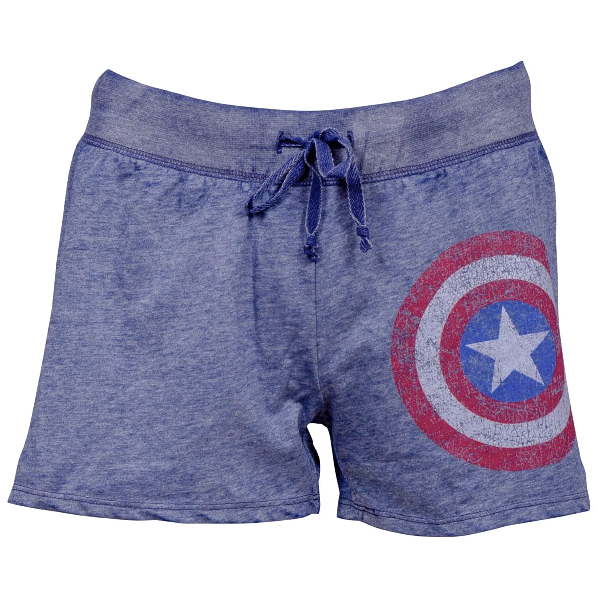 Captain America Symbol Juniors Sleep Shorts - Medium Size, Blue - Comfortable Marvel Superhero Pajama Shorts for Kids & Teens - Perfect for Sleepovers, Movie Nights & Cosplay