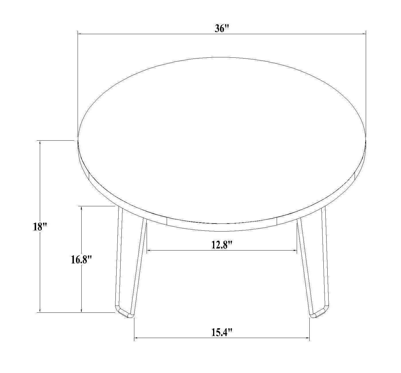 Shivpiin 36 Inch Round Wood and Wire Coffee Table - Modern Industrial Living Room Furniture for Small Spaces, Home Decor Centerpiece