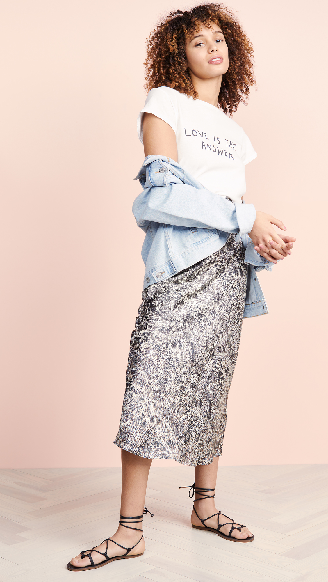 Free People Women's Normani Bias Printed Skirt - Grey Combo Size 12 | Flowy Midi Skirt for Casual Outings, Beach Vacations & Boho Fashion