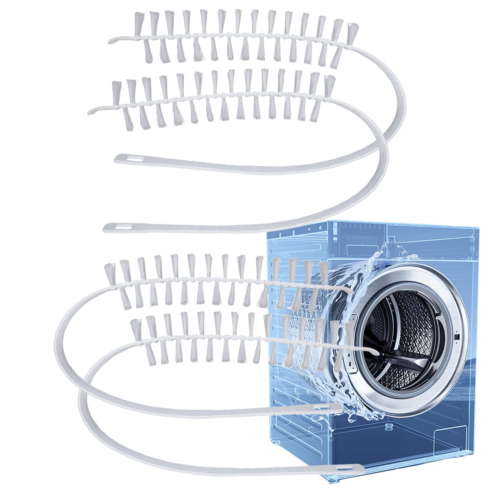 4-Pack Washing Machine Cleaning Brushes for Front Load & Top Load Washers - Heavy Duty Drum Scrubber & Washer Cleaner Tools - Perfect for Deep Cleaning Mold, Lint & Residue in Washing Machines