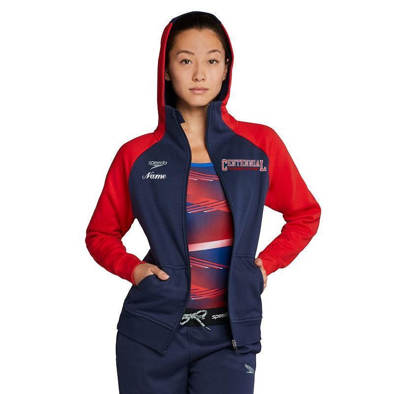 Centennial Speedo Women's Swim Team Jacket with Embroidered Logo - Perfect for Swimming Competitions, Team Events & Athletic Wear