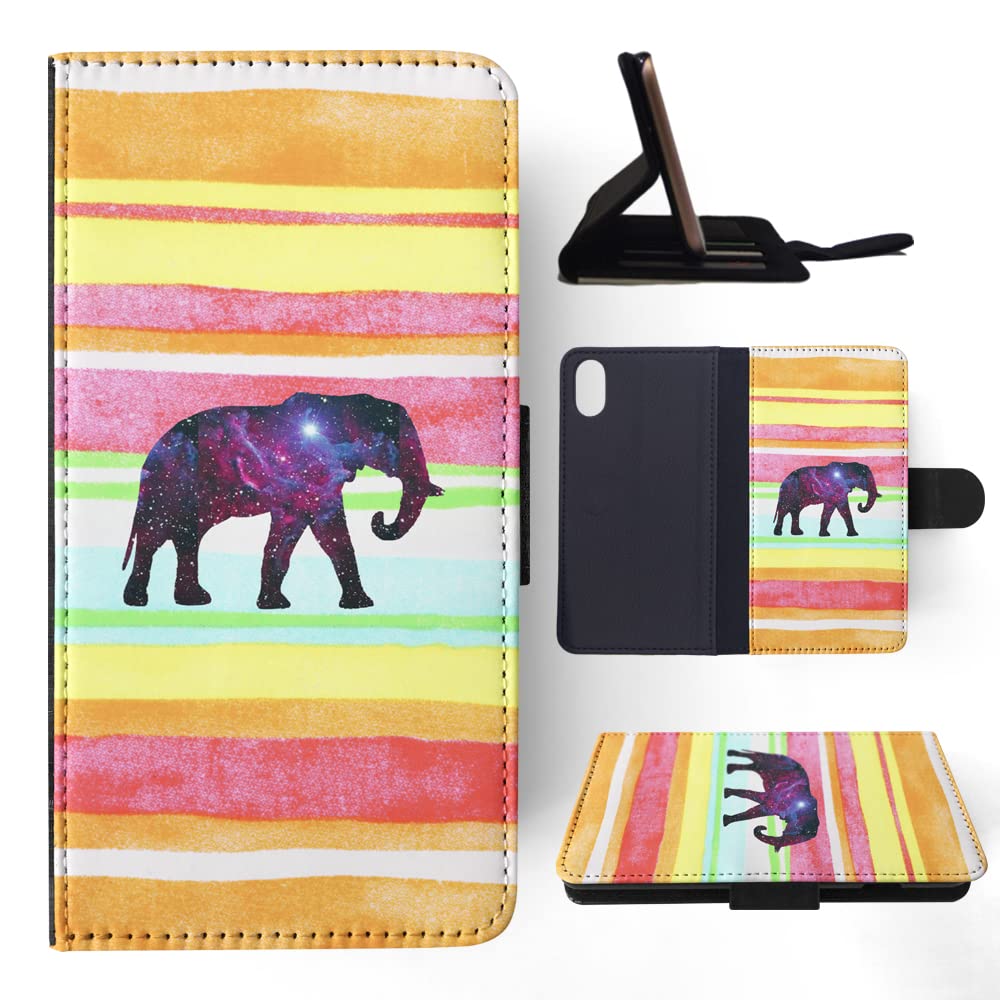 African Tribal Aztec Elephant #28 Flip Wallet Phone Case for Apple iPhone X & Xs - Stylish Protective Cover for Everyday Use & Travel