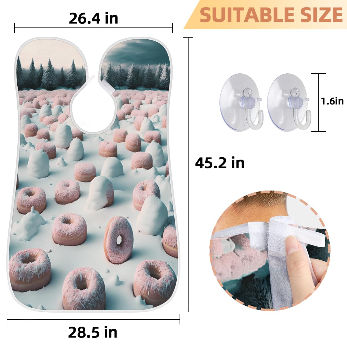Men's Beard Shaving Bibs - Waterproof Hair Dye Apron for Barbers & Stylists - Sink Hair Catcher for Beard Trimming & Haircut - Perfect Salon & Home Grooming Accessory (Great Gift for Men)
