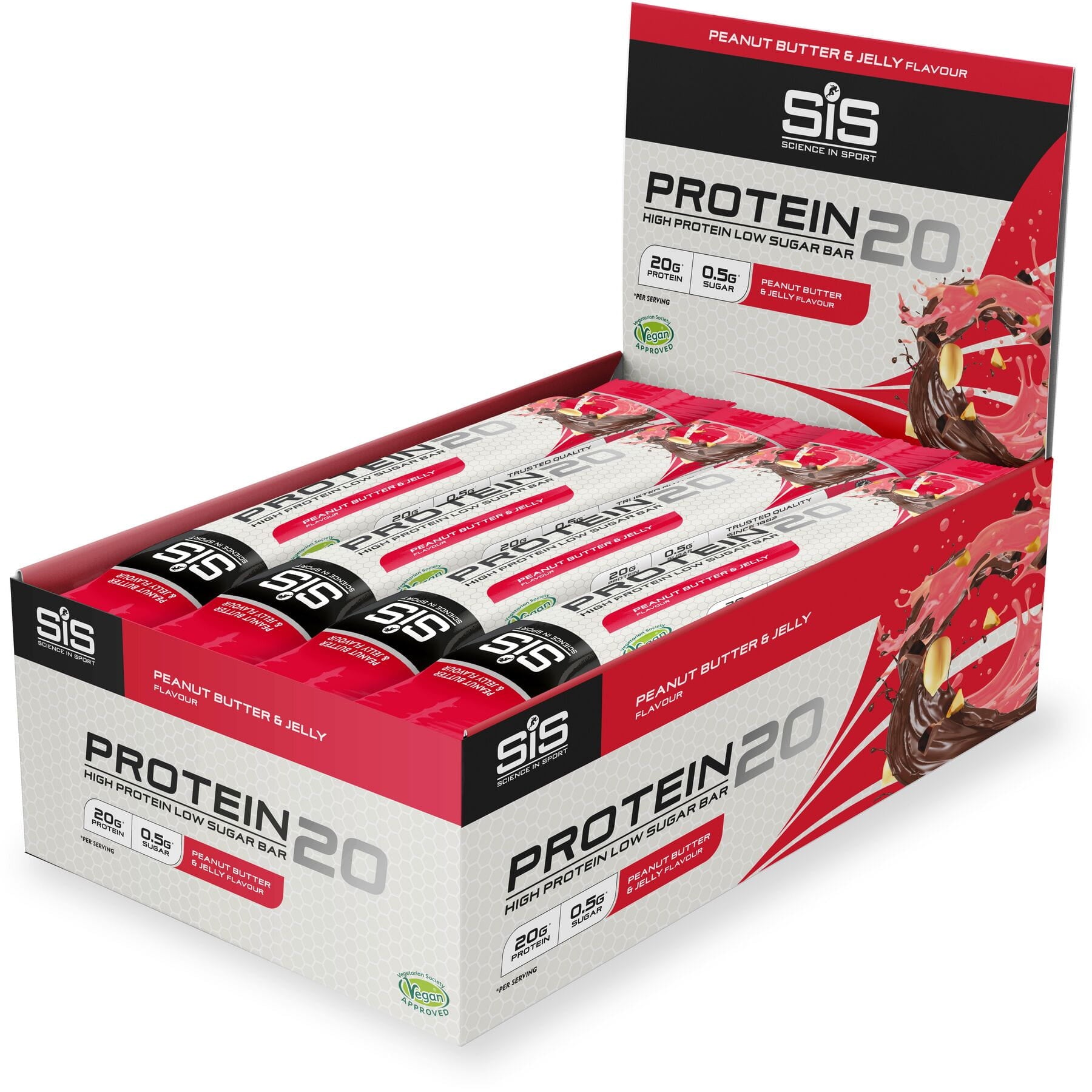 Sis Protein20 55G Chocolate Peanut Crunch Protein Bar - High Protein Snack for Workout Recovery, Muscle Building & On-the-Go Energy Boost