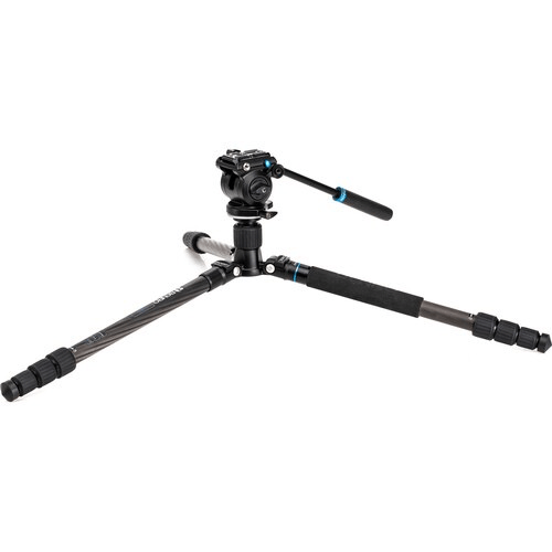 Benro Aero 2 PRO Carbon Fiber Travel Tripod with Twist Locks - Lightweight & Compact Video Tripod for Travel Vlogging, Photography, and Outdoor Adventures