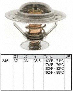 MotoRad 246-180 High Performance Engine Thermostat for Cars & Trucks - Reliable Temperature Control for Optimal Engine Performance - Perfect for Daily Commuting, Off-Roading & Heavy-Duty Use