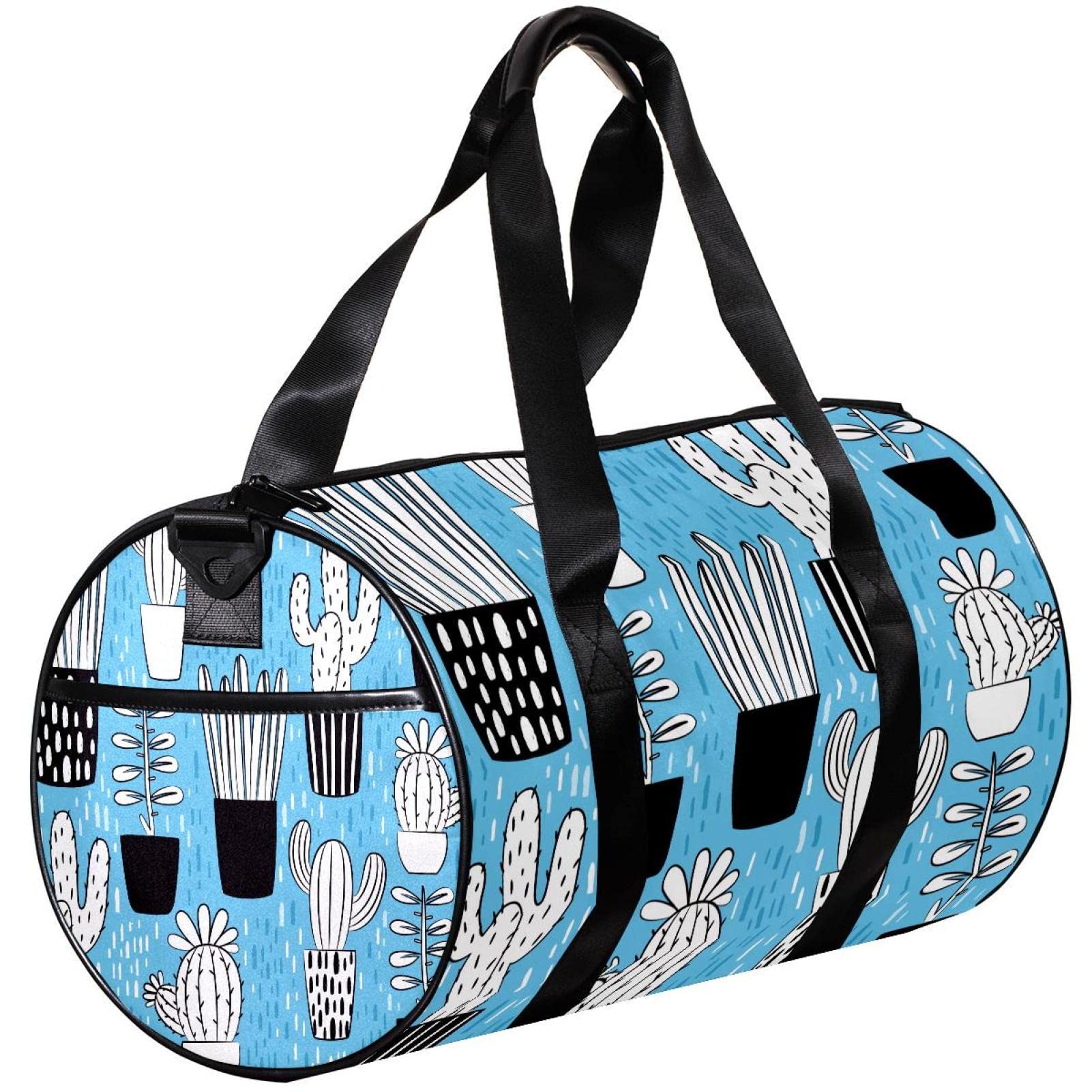 Premium Gym Duffle Bag for Women & Men - Large Capacity Sports Workout Bag with Multiple Pockets - Cactus Blue - Perfect for Gym, Travel, Yoga & Sports Activities