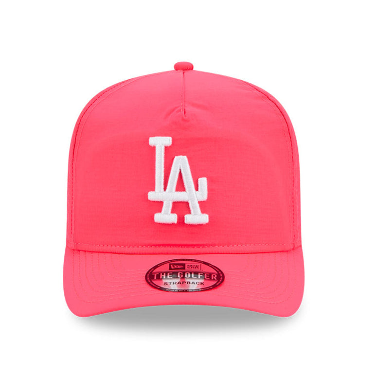 New Era Los Angeles Dodgers Infrared Strapback Hat - Lightweight Nylon Golf & Casual Wear Cap for Men & Women