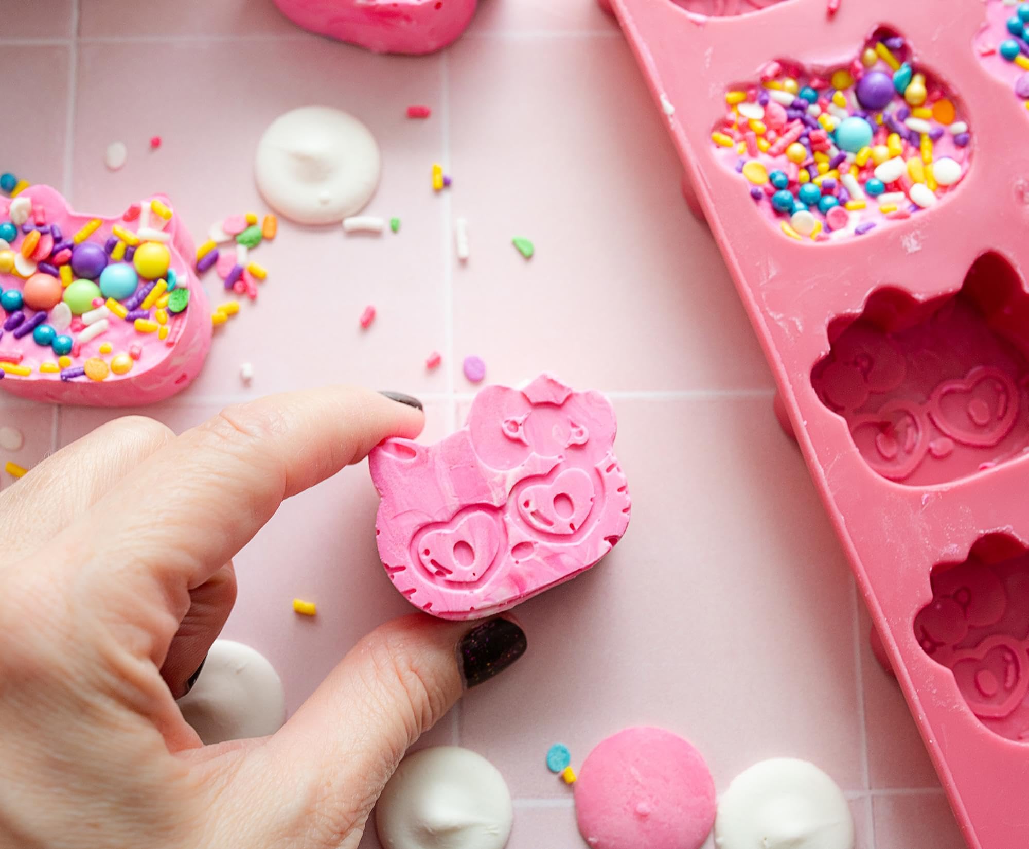 Sanrio Hello Kitty Hearts Flexible Silicone Ice Cube Tray - Cute Character-Shaped Ice Molds for Drinks | Reusable Freezer Safe Silicone Mold Makes 8 Adorable Ice Cubes | Perfect for Cocktails, Lemonade & Summer Parties